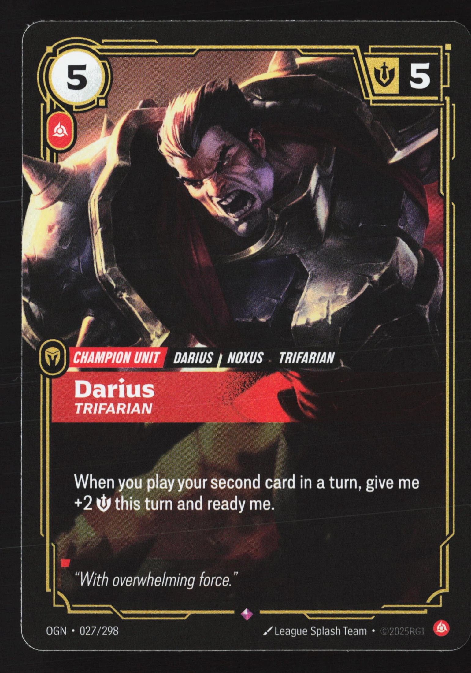 Darius, Trifarian (OGN 027) — Voorkant