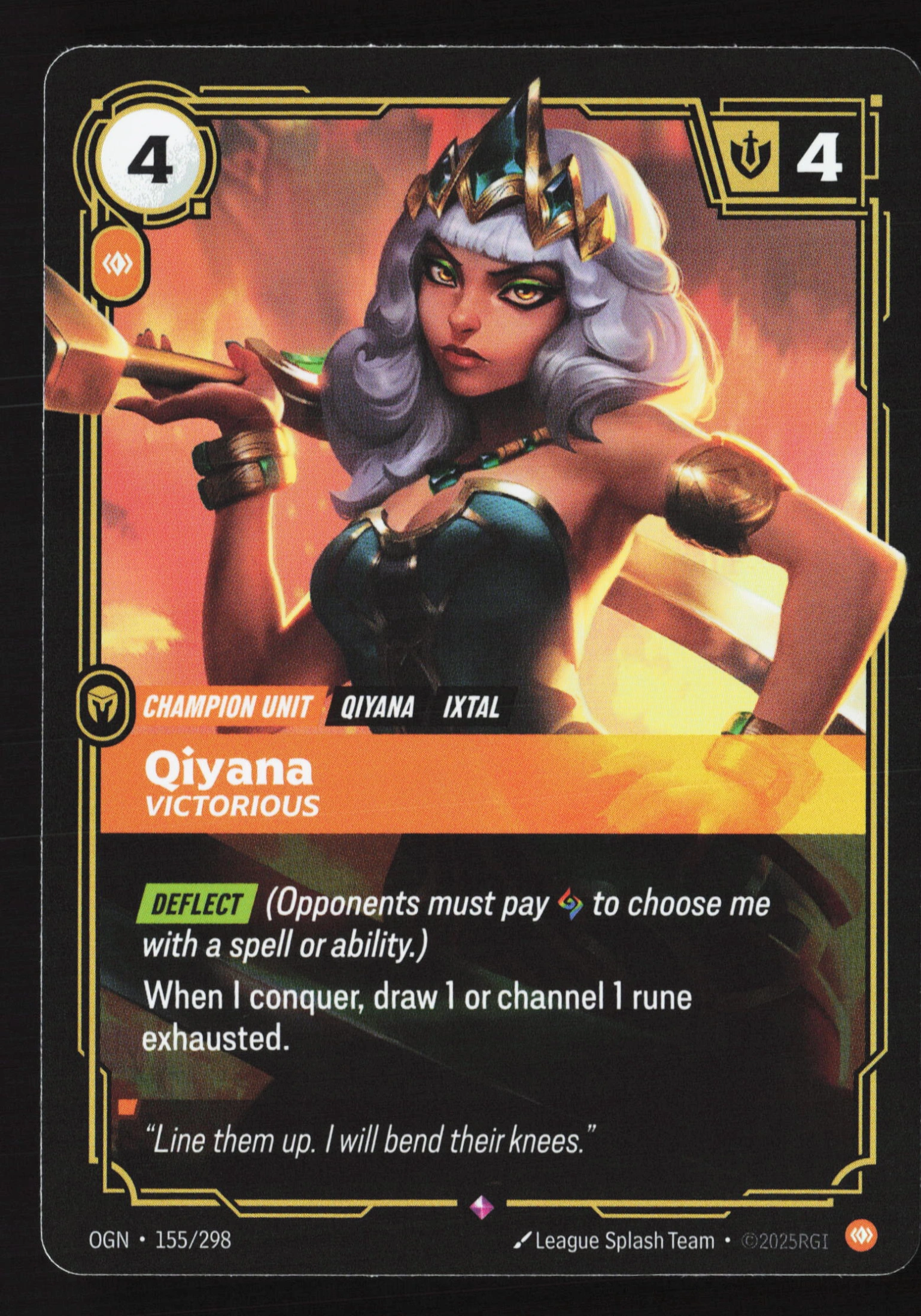 Qiyana, Victorious (OGN 155) — Voorkant