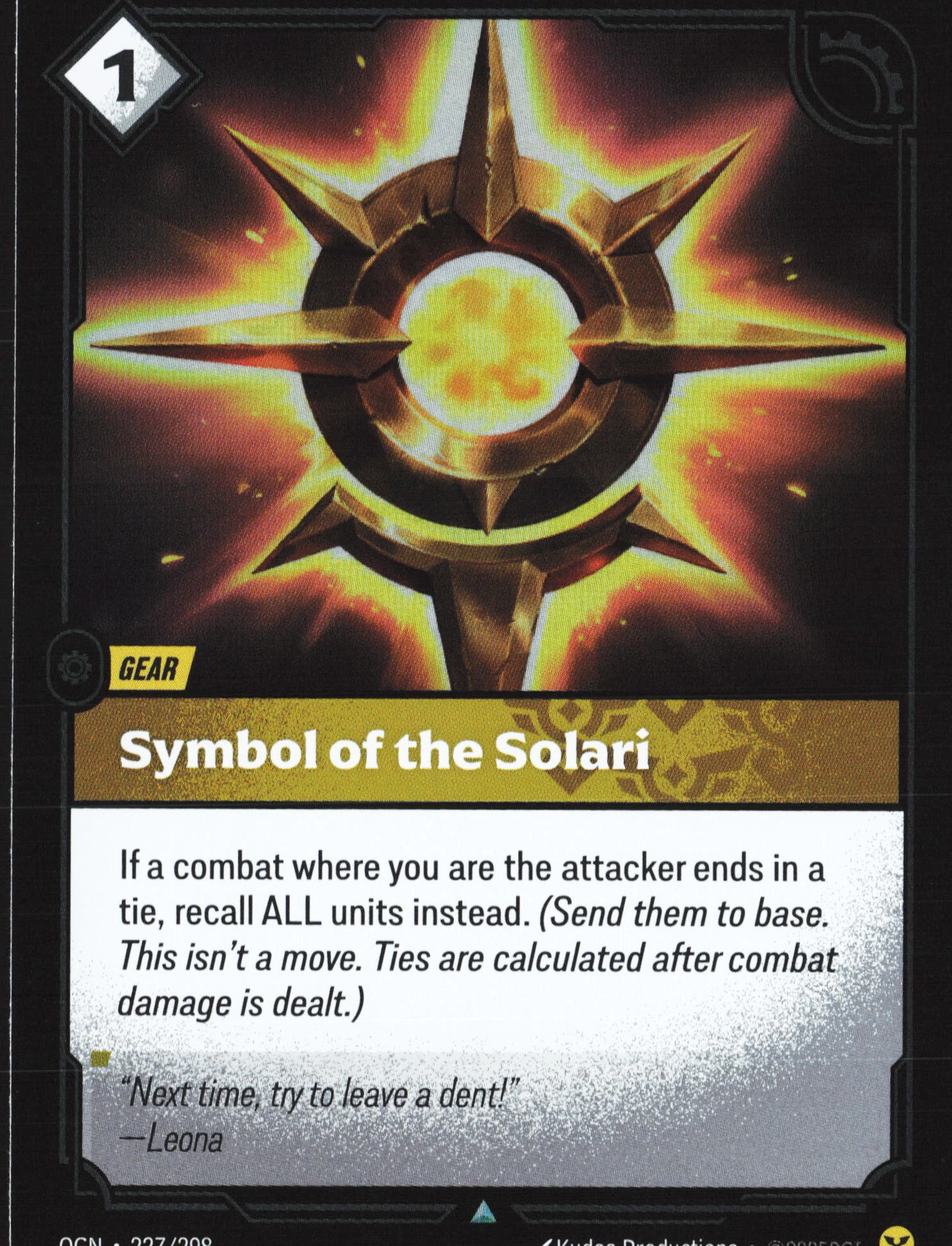 Symbol Of The Solari (OGN 227) — Voorkant