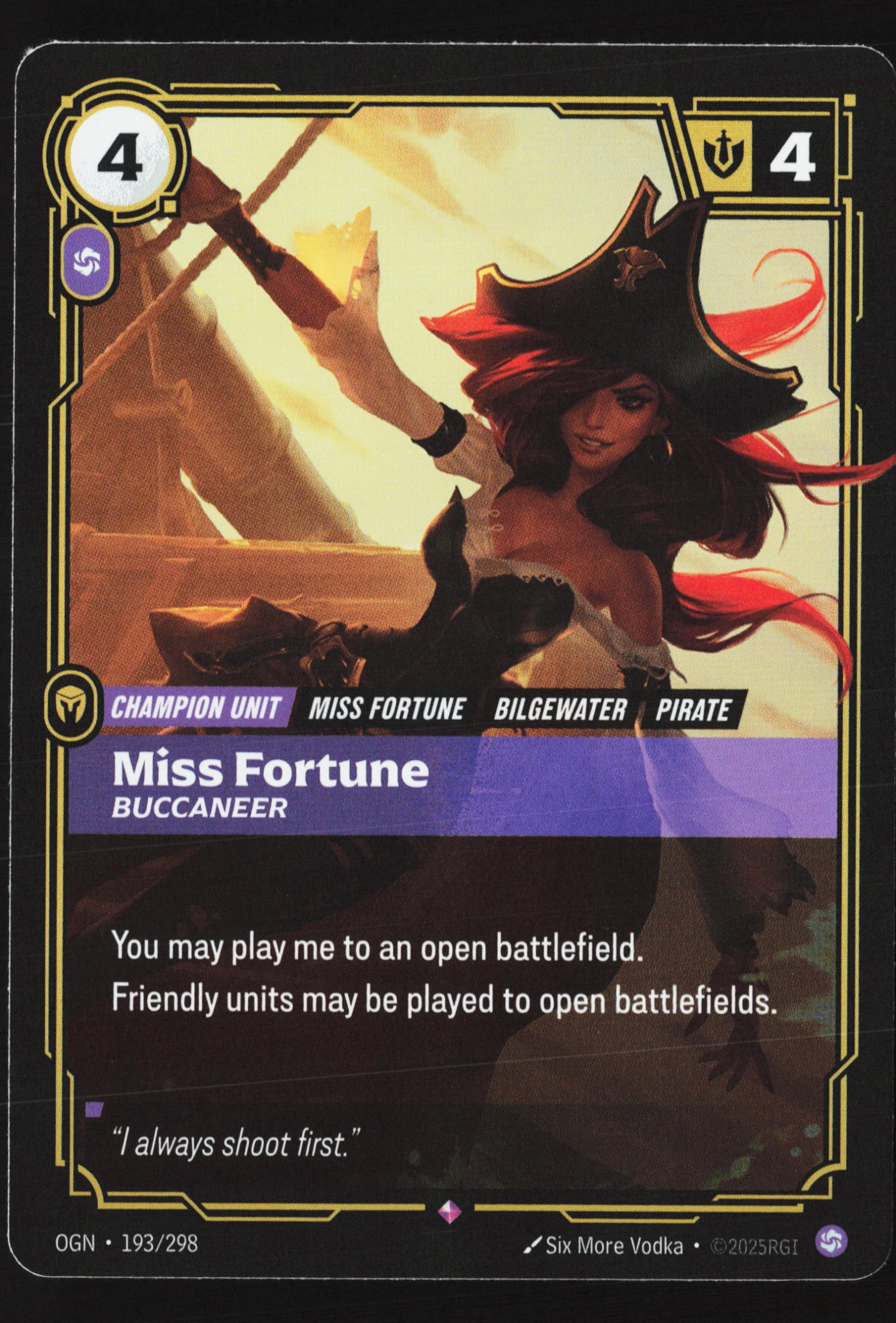 Miss Fortune, Buccaneer (OGN 193) — Voorkant