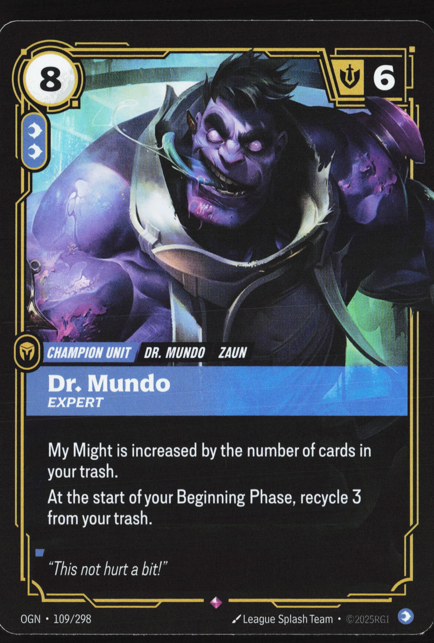 Dr. Mundo, Expert (OGN 109) — Voorkant