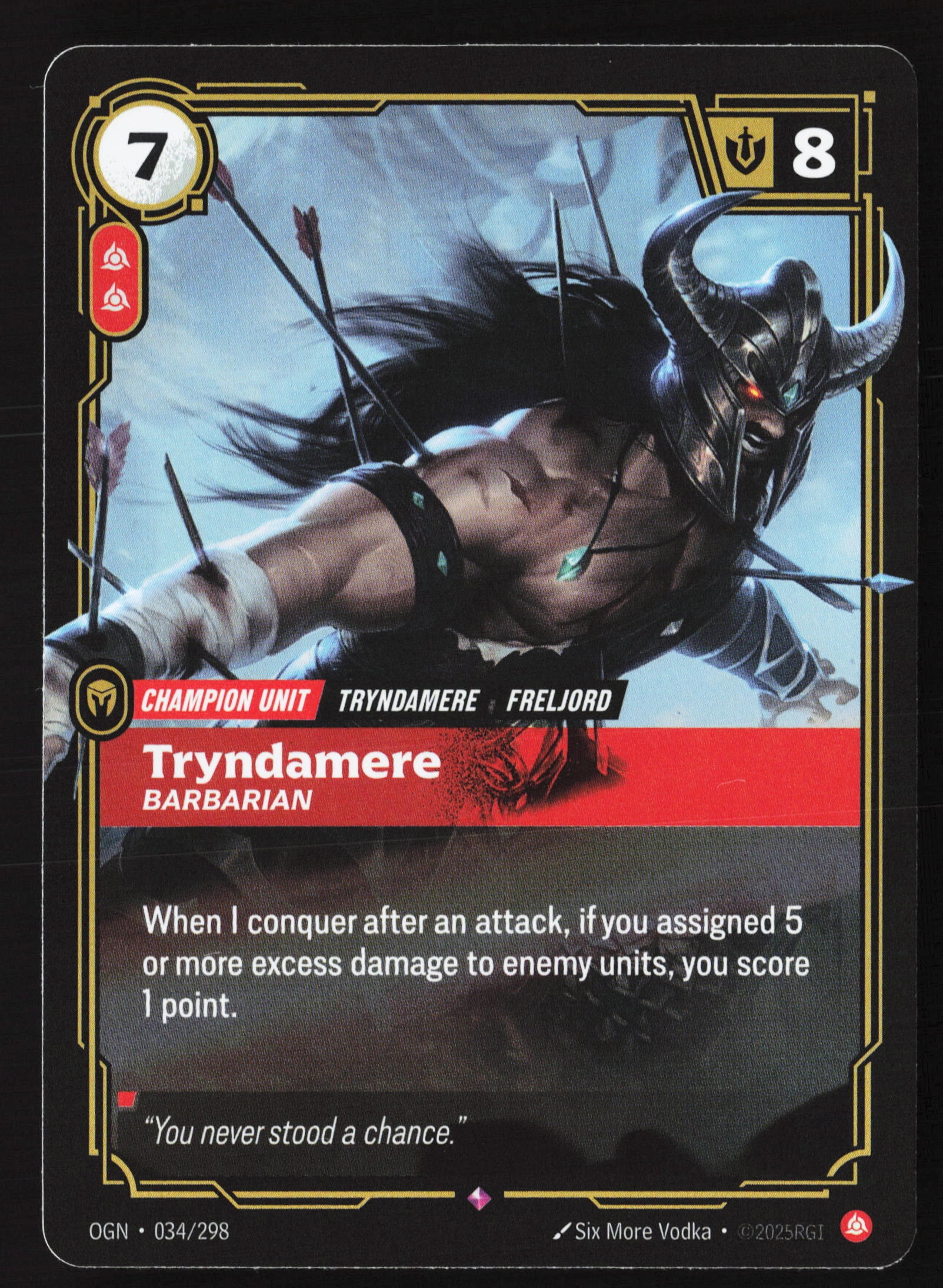 Tryndamere, Barbarian (OGN 034) — Voorkant