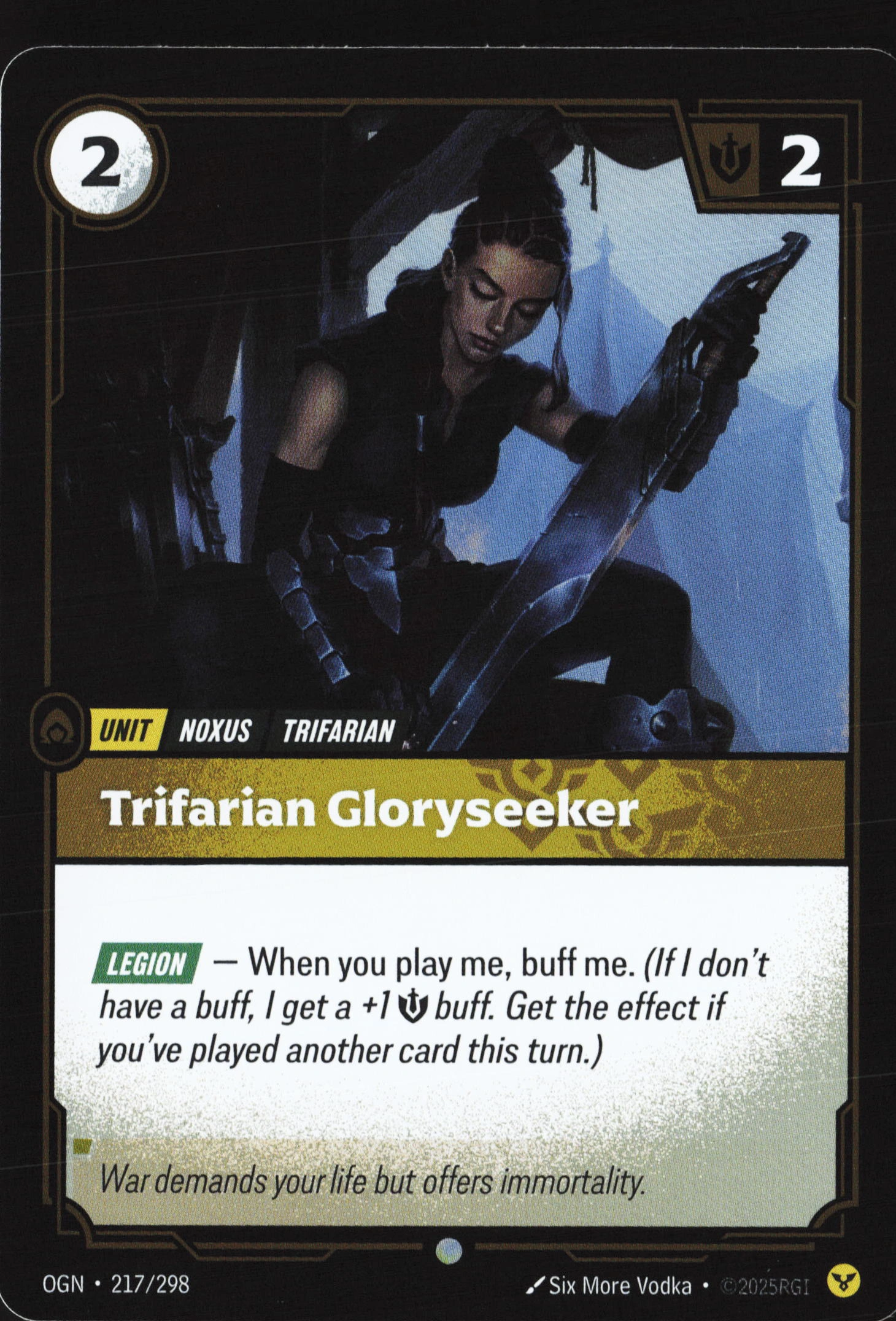 Trifarian Gloryseeker (OGN 217) — Voorkant
