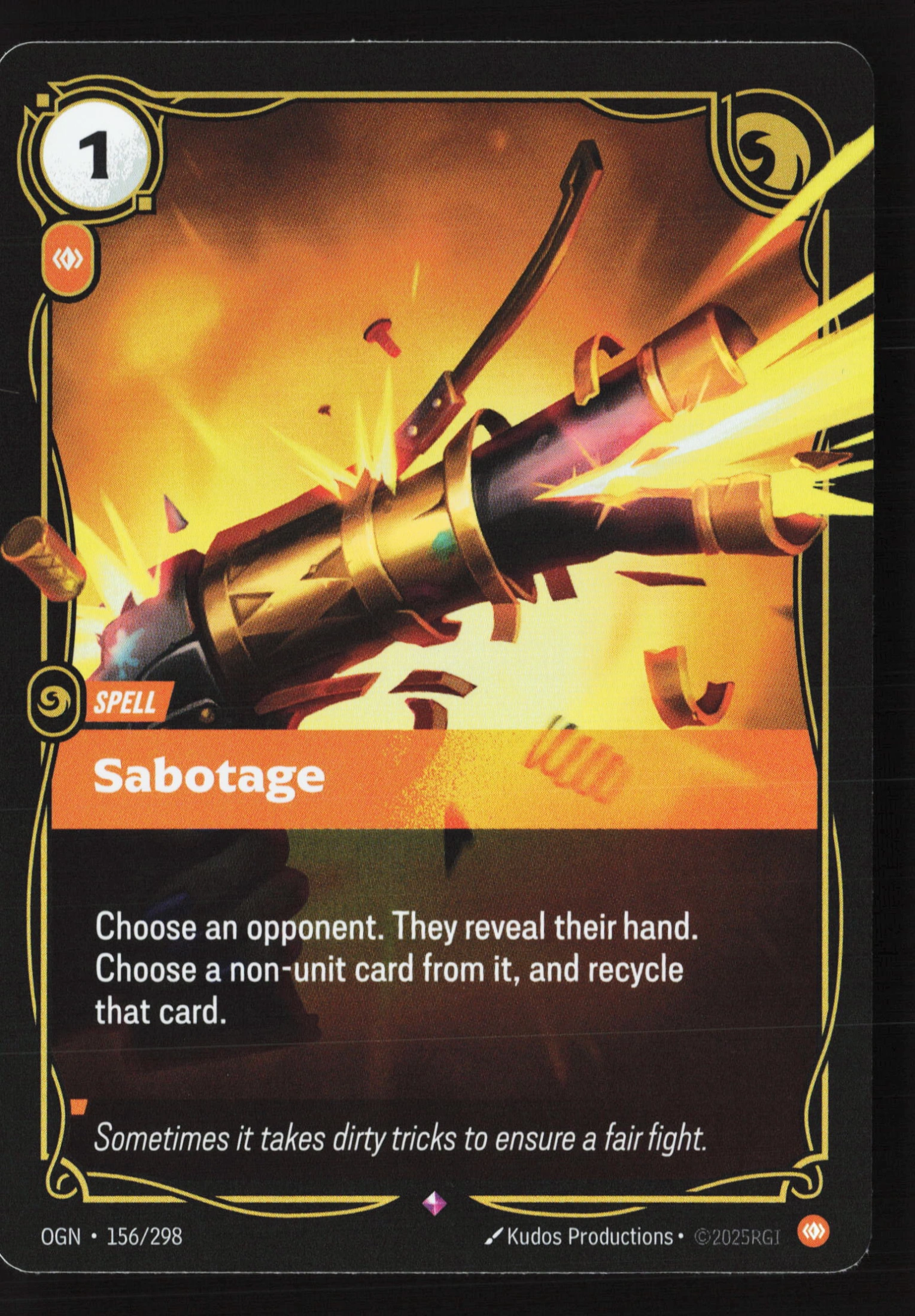 Sabotage (OGN 156) — Voorkant