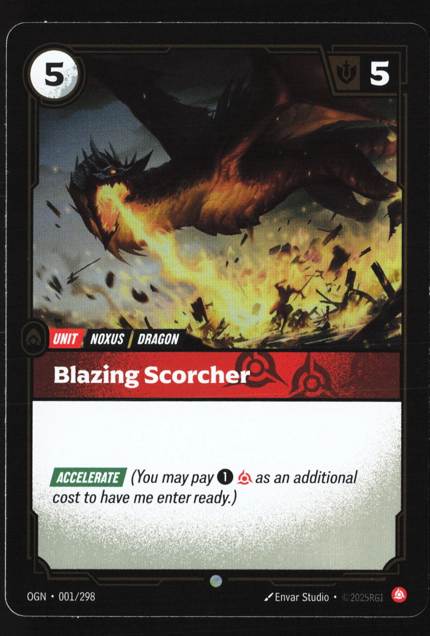 Blazing Scorcher (OGN 001) — Voorkant