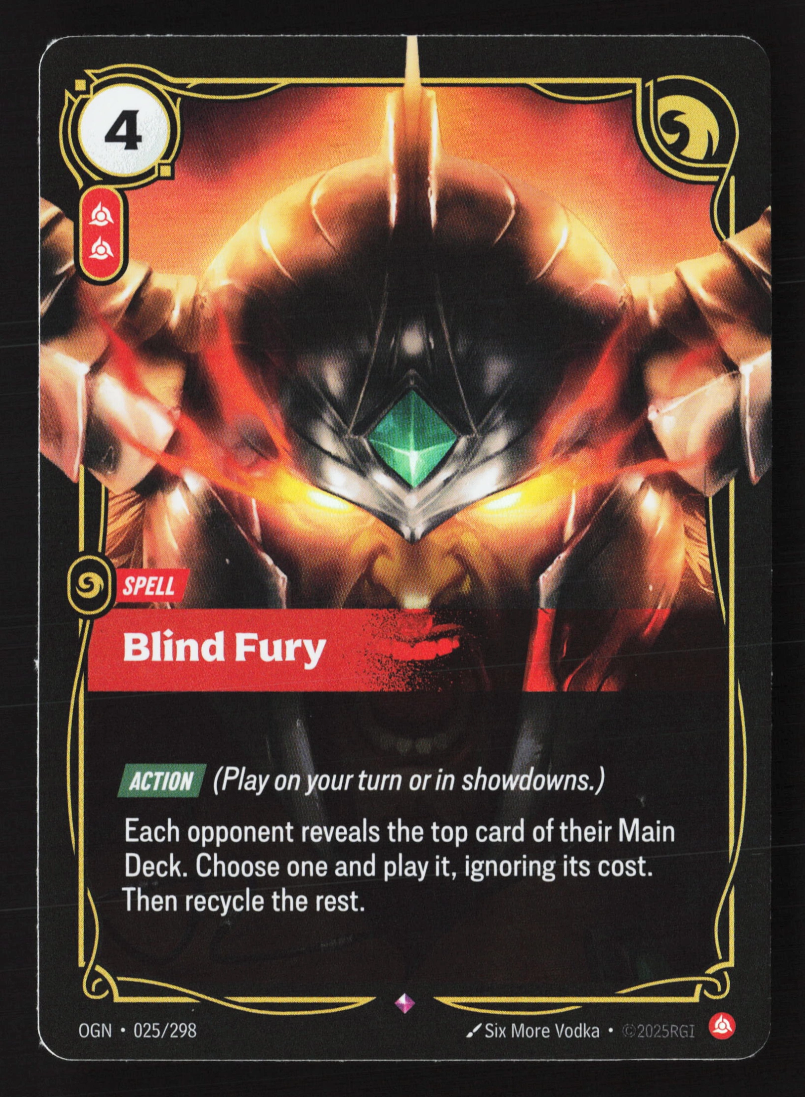 Blind Fury (OGN 025) — Voorkant