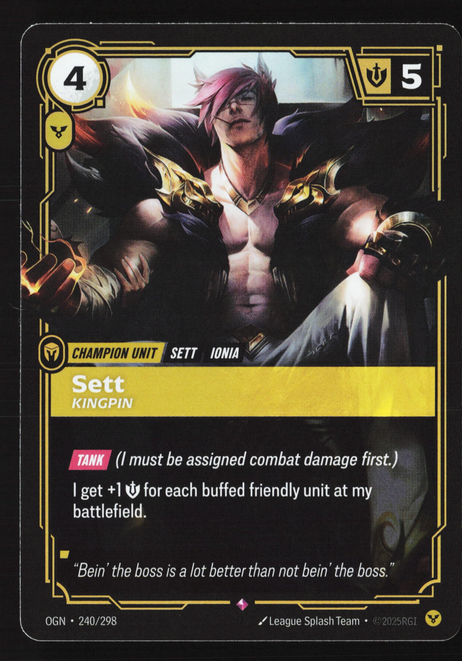 Sett, Kingpin (OGN 240) — Voorkant