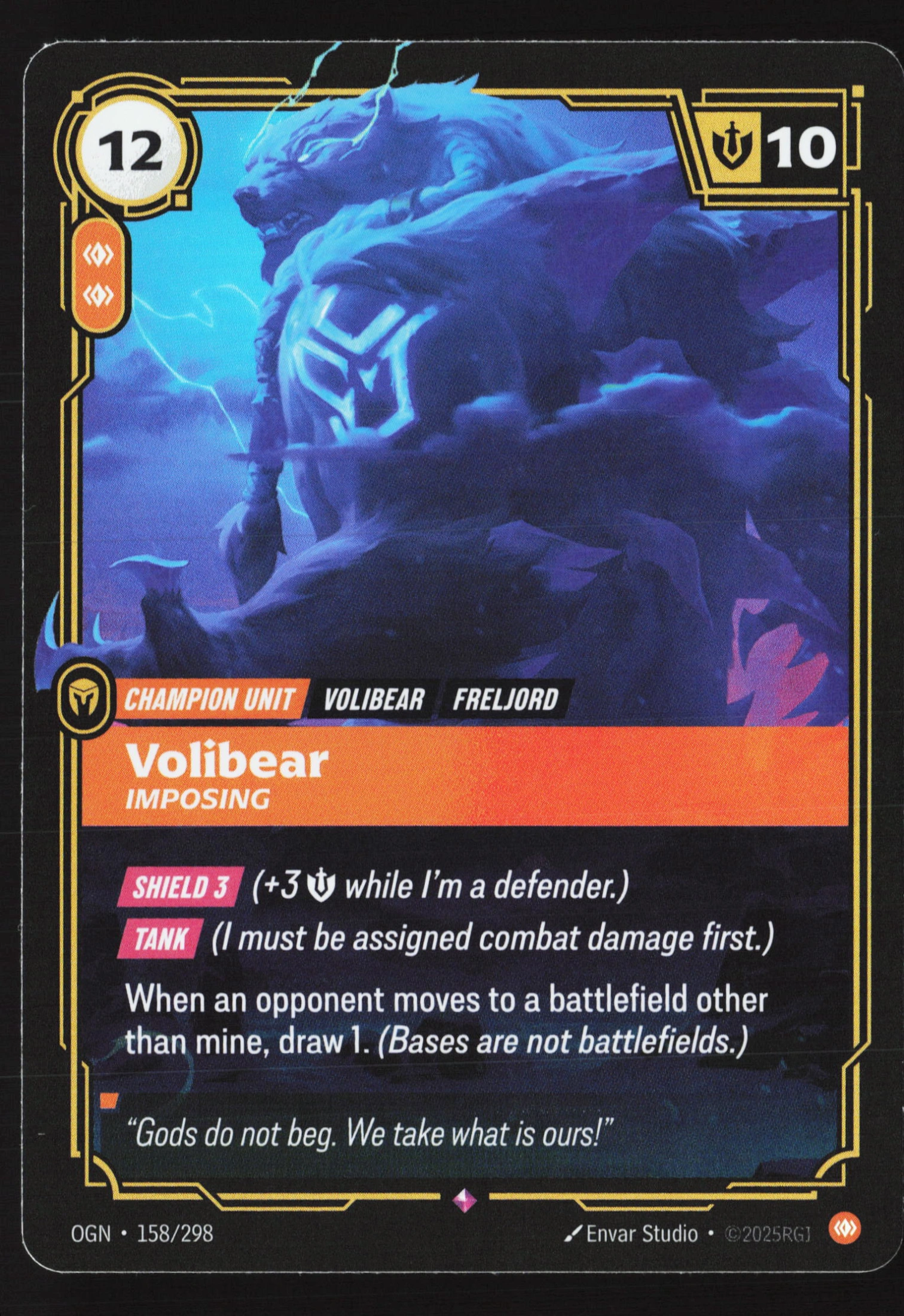 Volibear, Imposing (OGN 158) — Voorkant