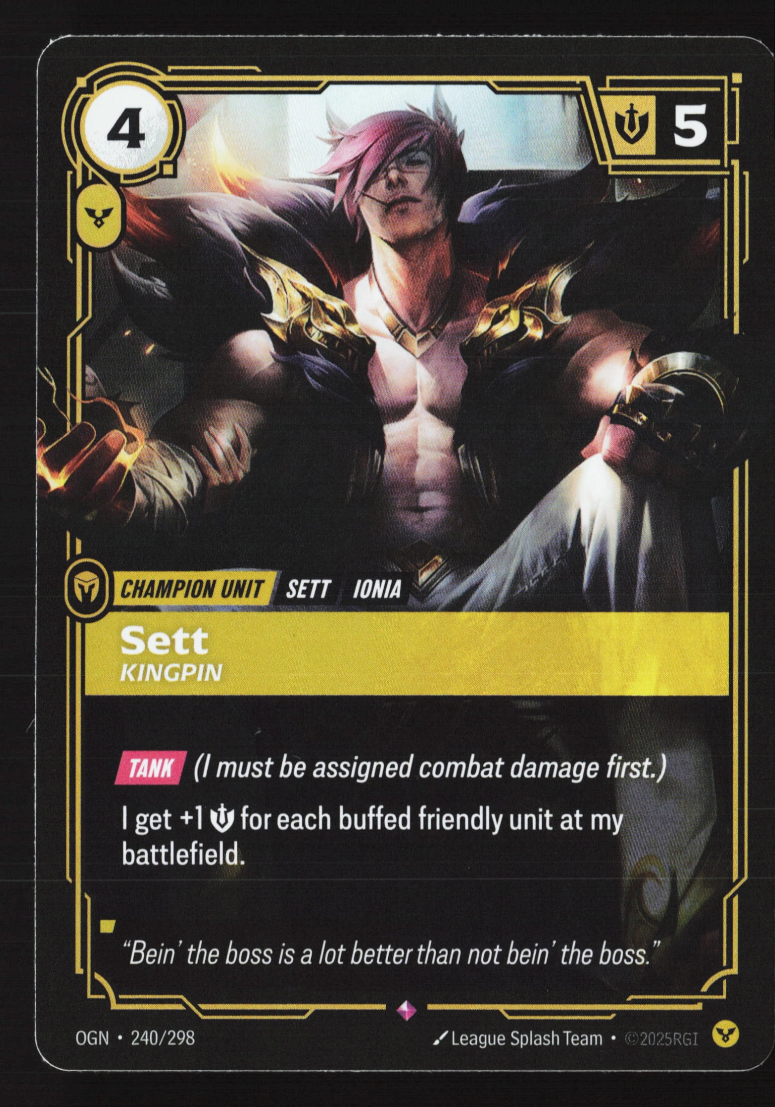 Sett, Kingpin (OGN 240) — Voorkant