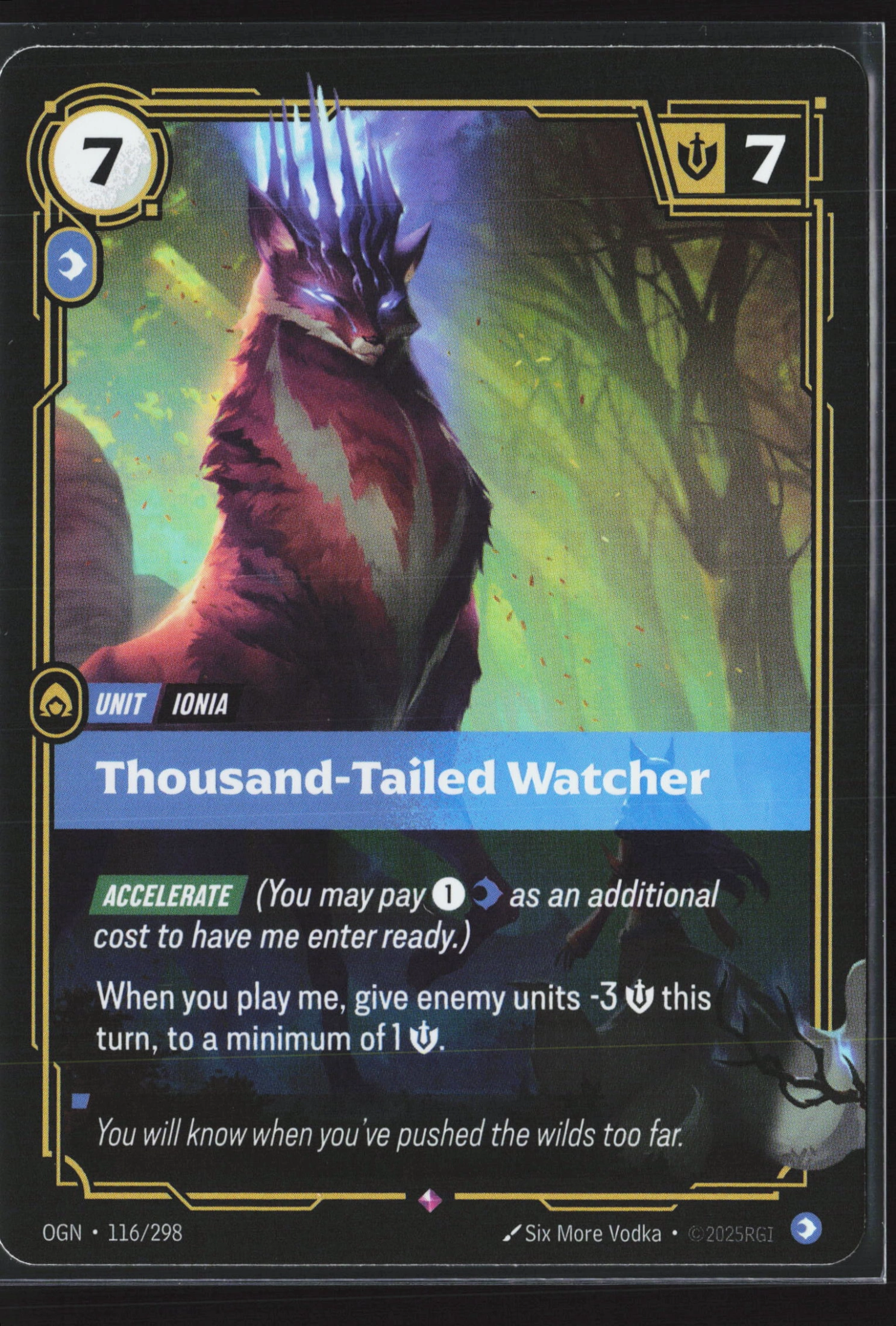 Thousand-tailed Watcher (OGN 116) — Voorkant