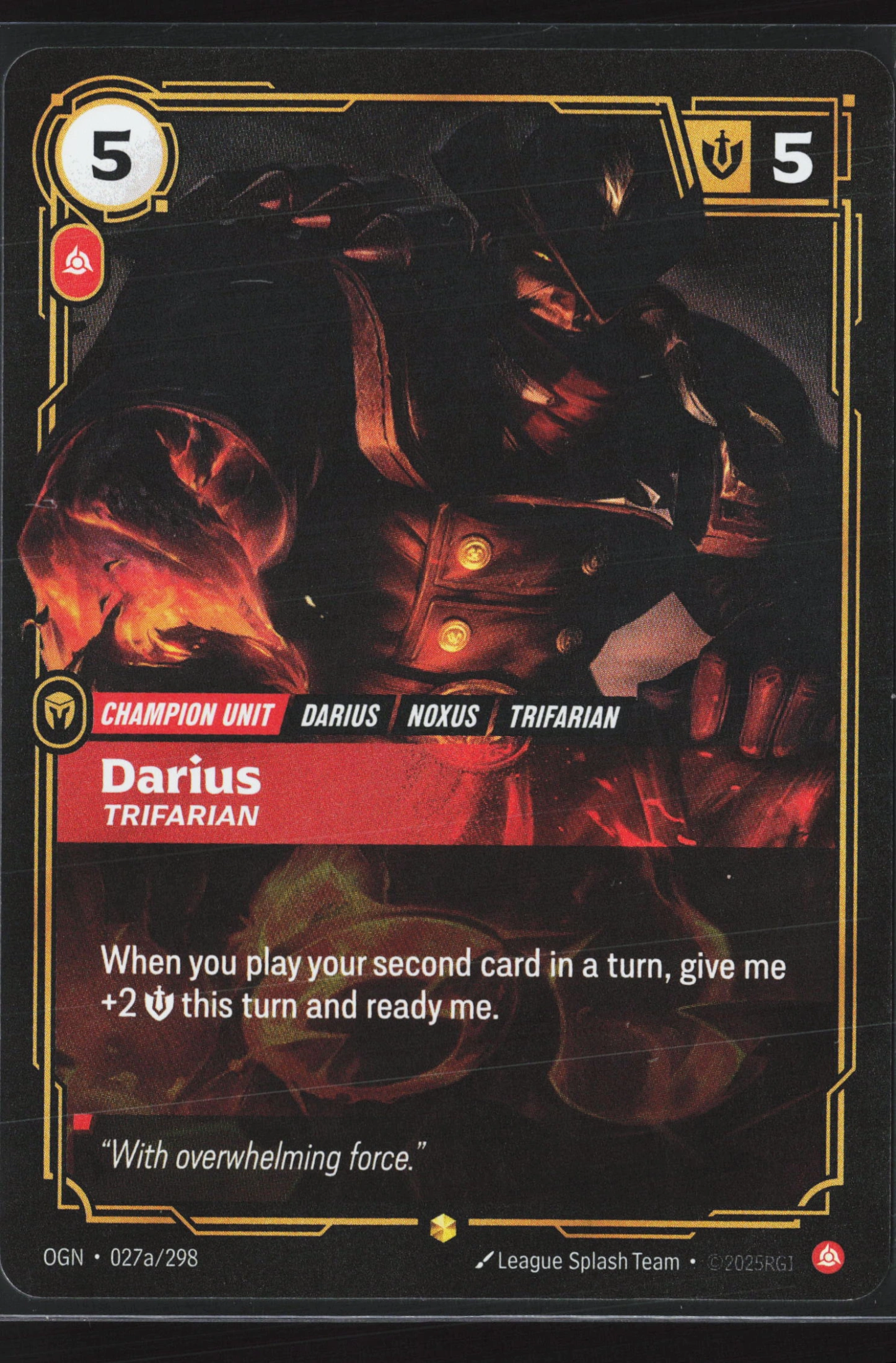 Darius, Trifarian (OGN 27a) — Voorkant