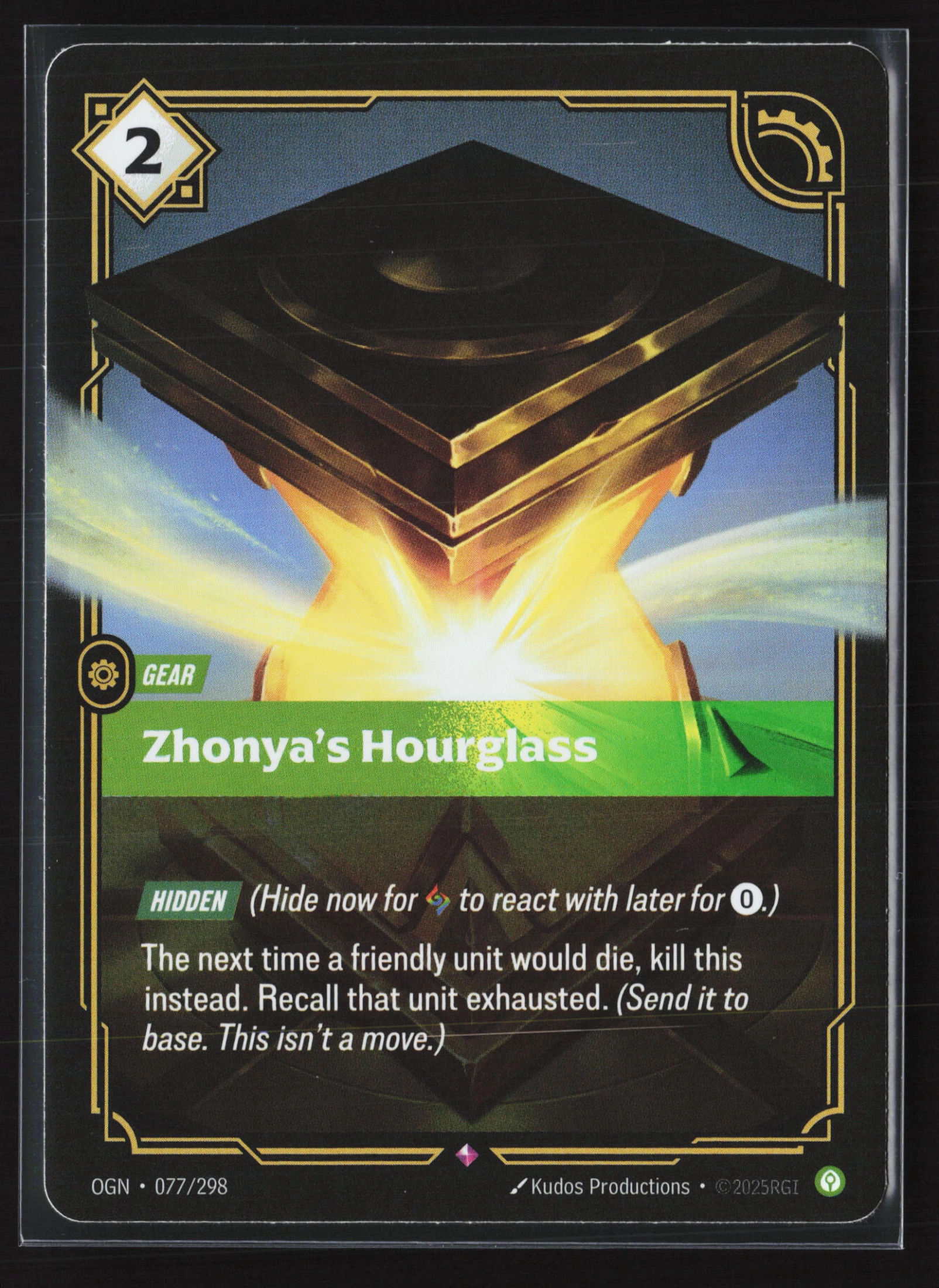 Zhonya's Hourglass (OGN 077) — Voorkant