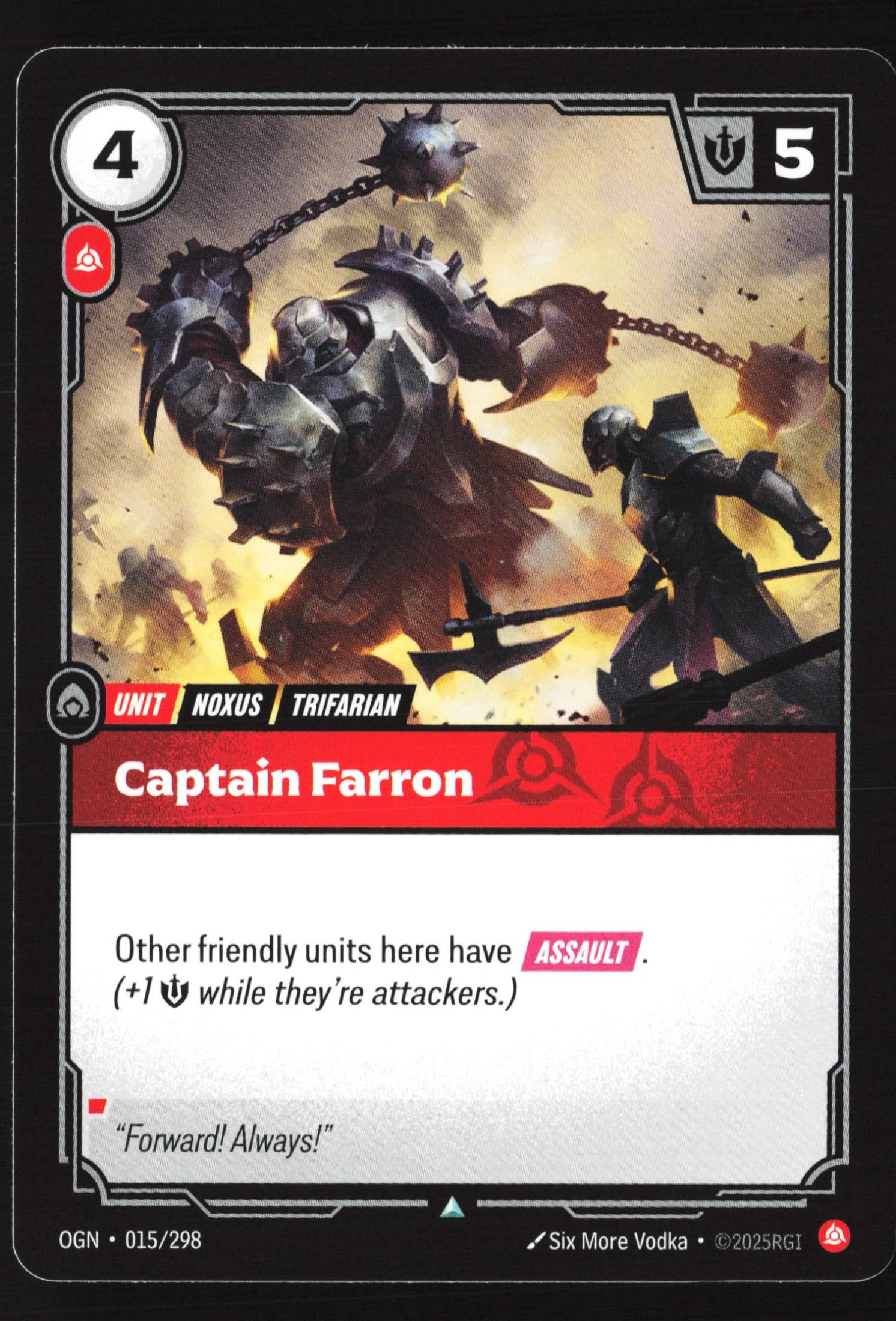 Captain Farron (OGN 015) — Voorkant