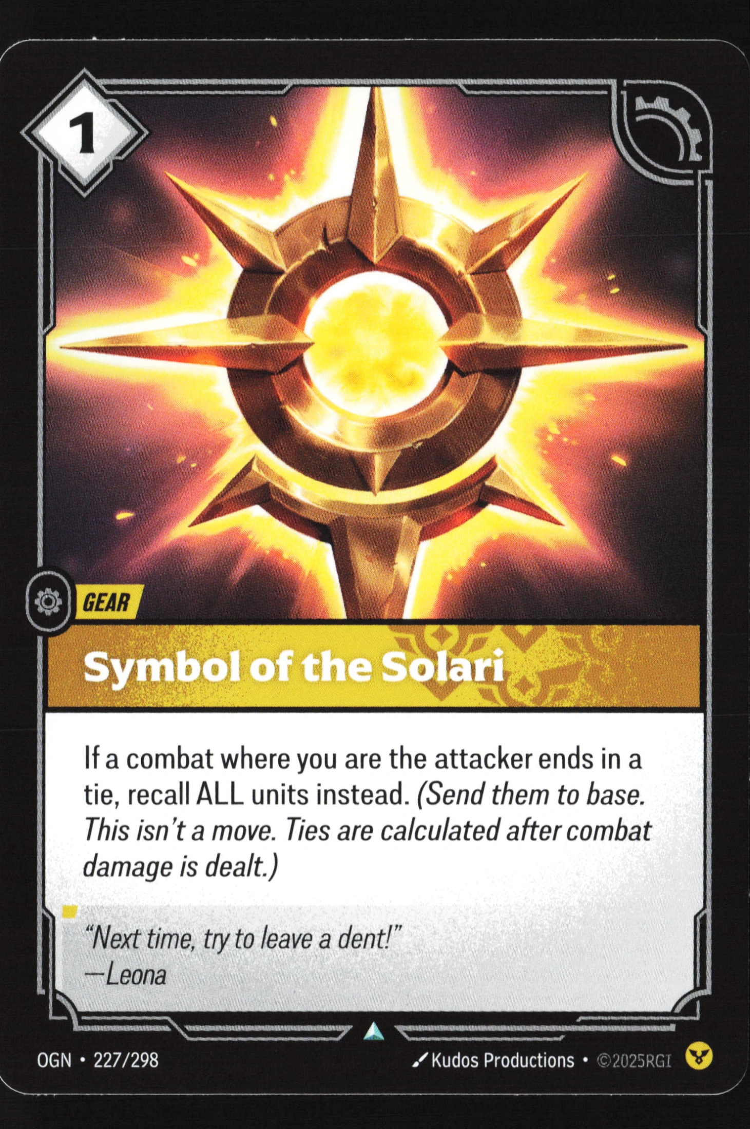 Symbol Of The Solari (OGN 227) — Voorkant