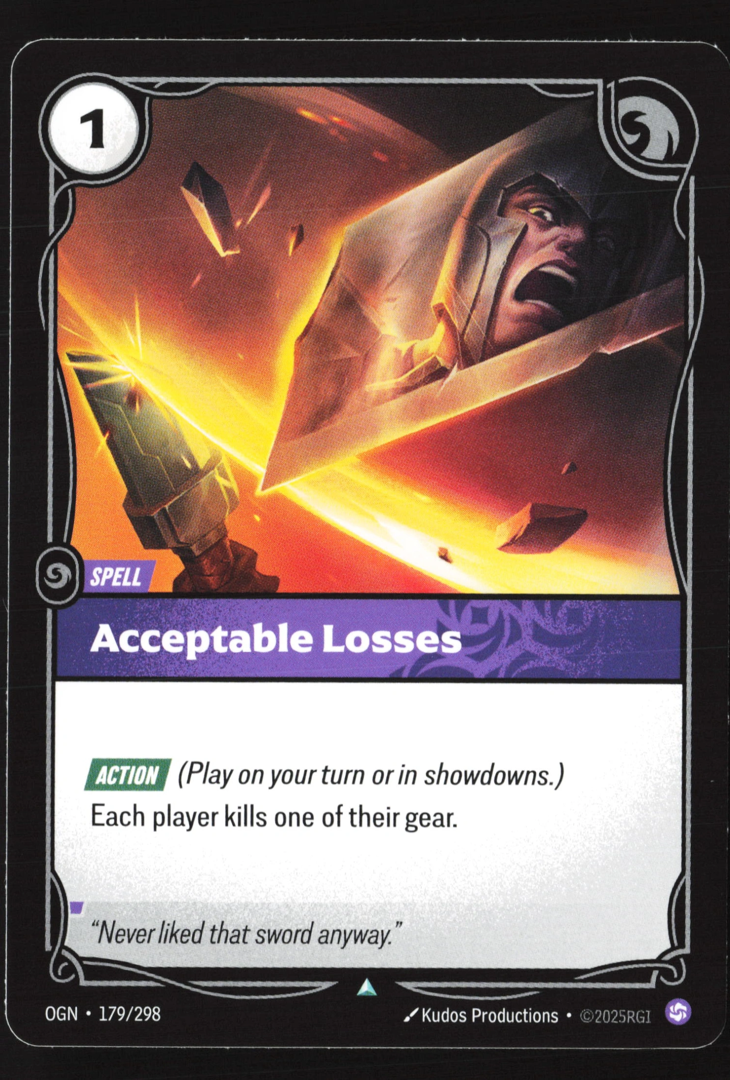 Acceptable Losses (OGN 179) — Voorkant