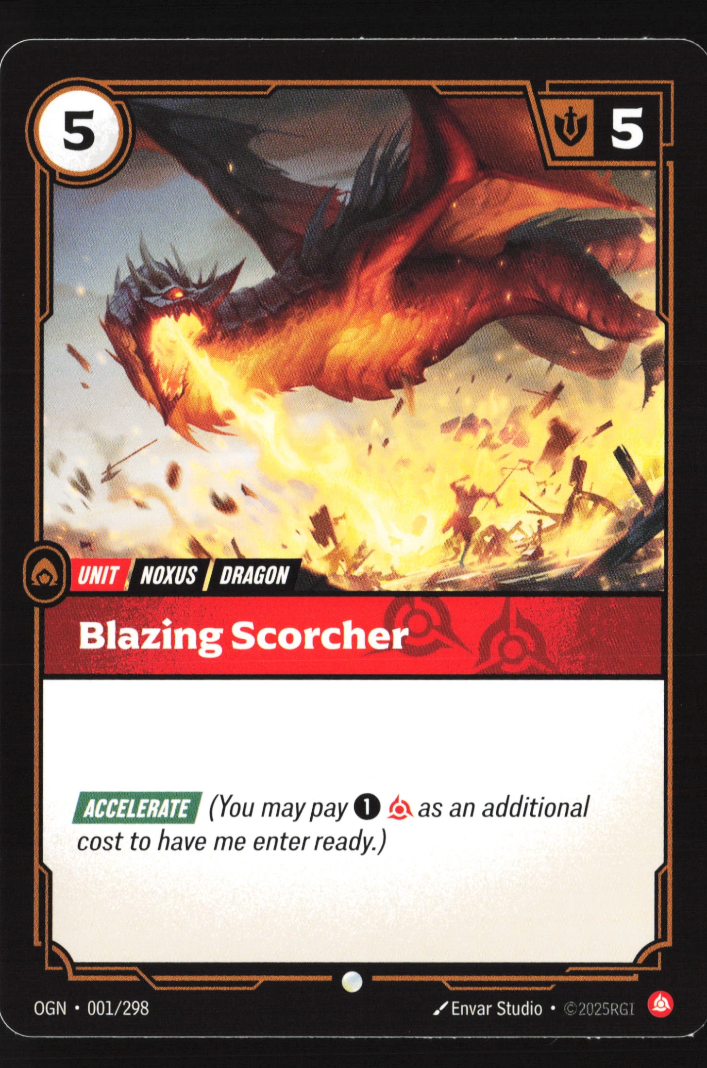 Blazing Scorcher (OGN 001) — Voorkant