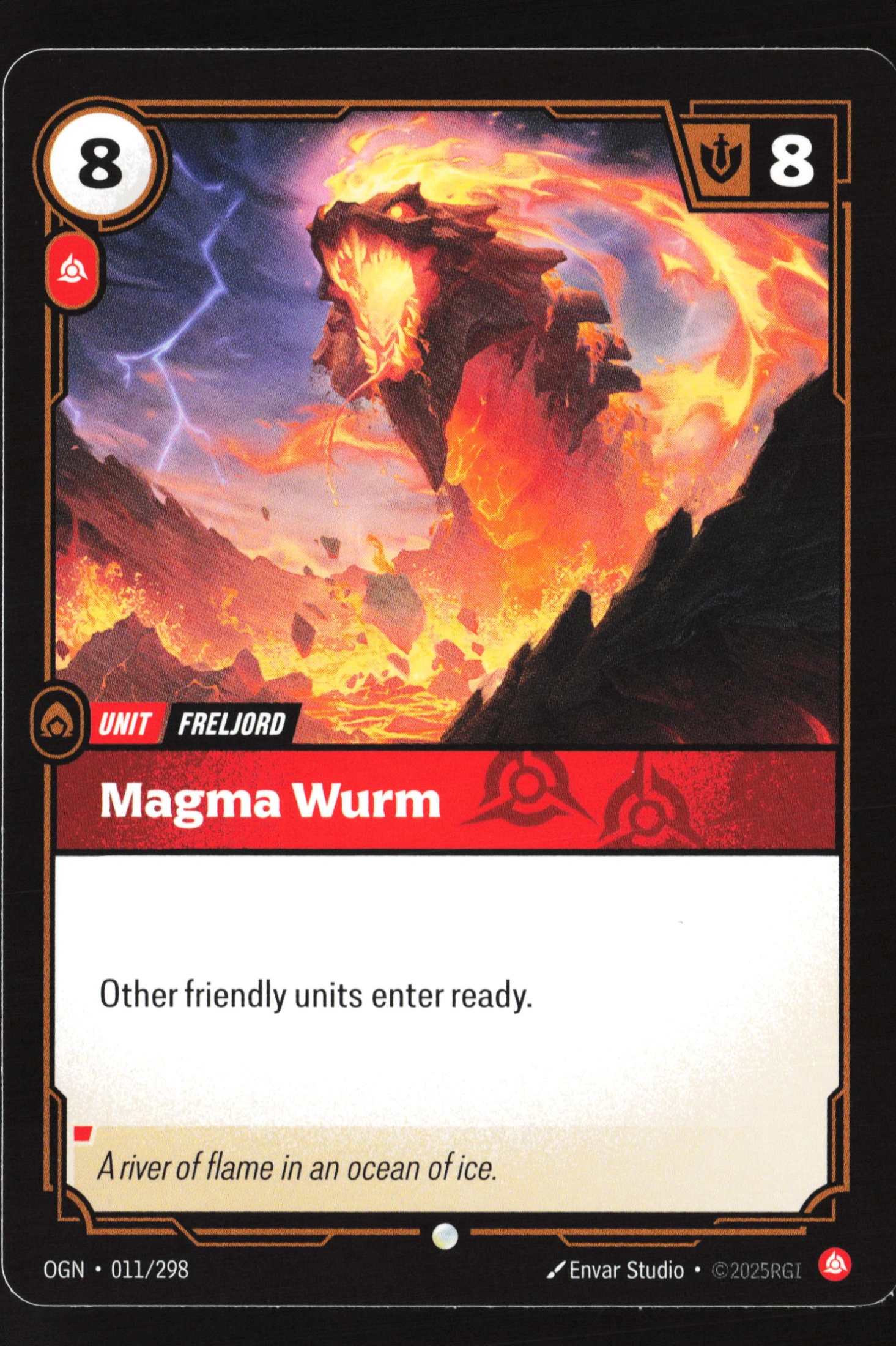 Magma Wurm (OGN 011) — Voorkant