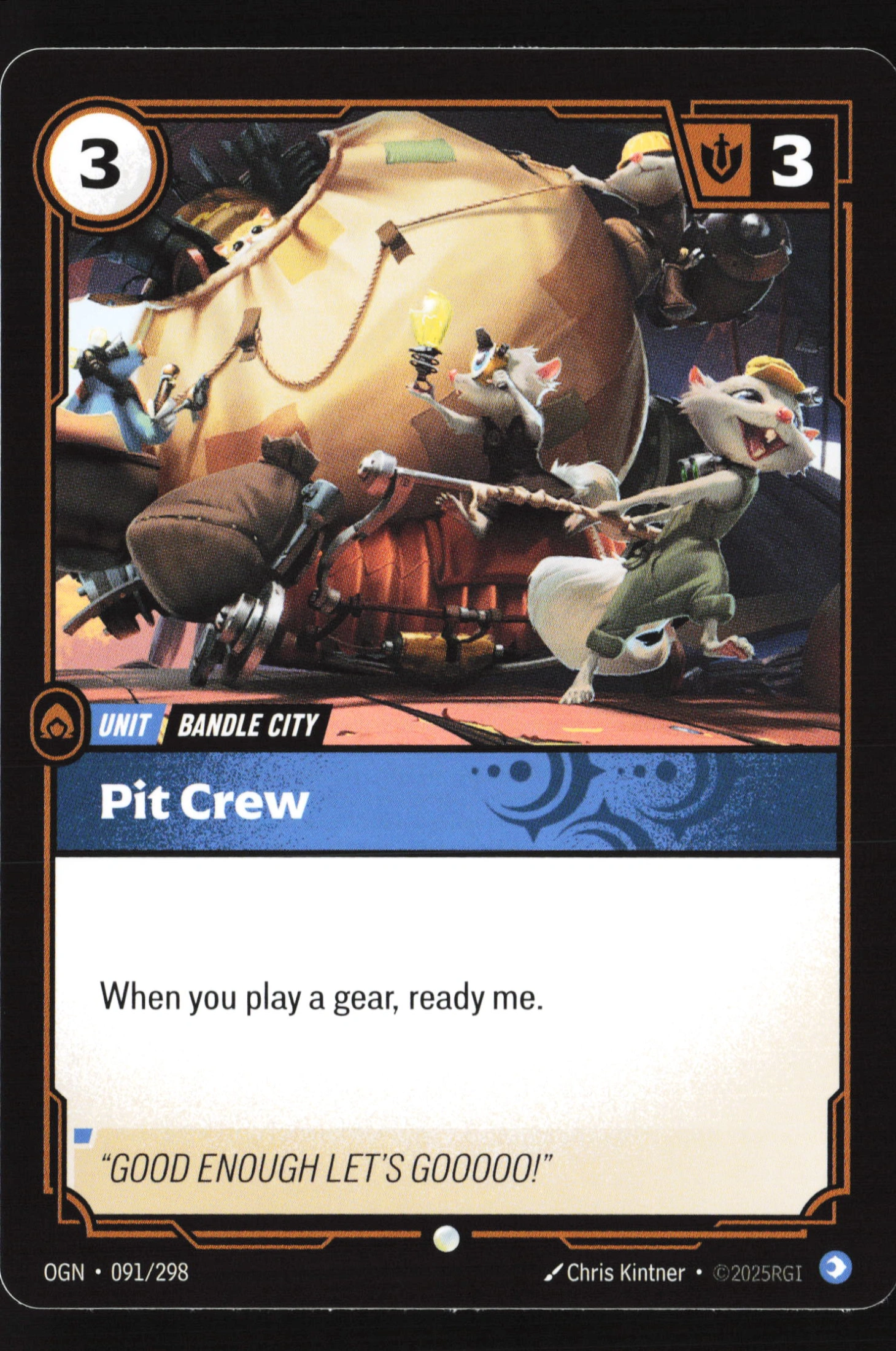 Pit Crew (OGN 091) — Voorkant