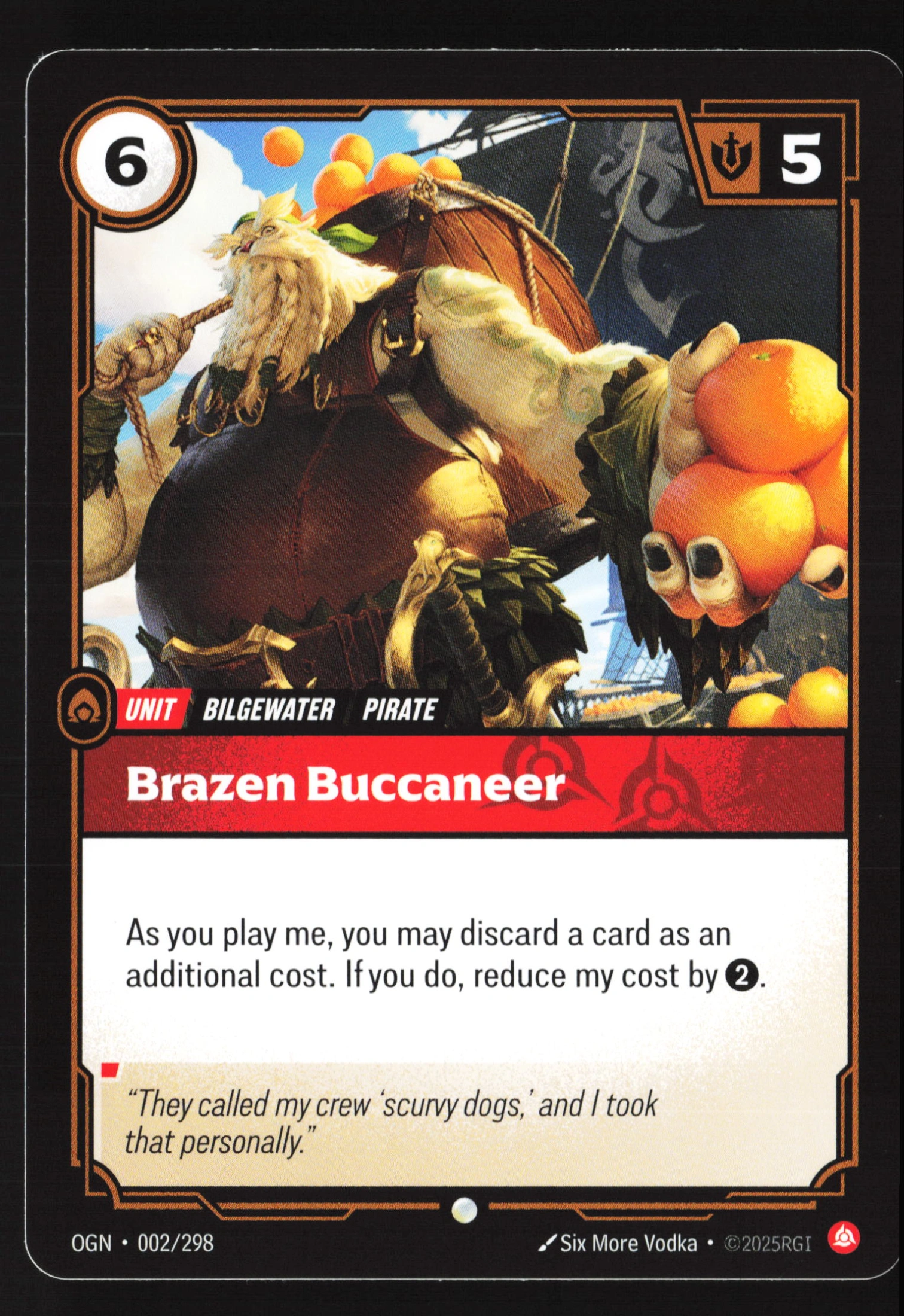 Brazen Buccaneer (OGN 002) — Voorkant