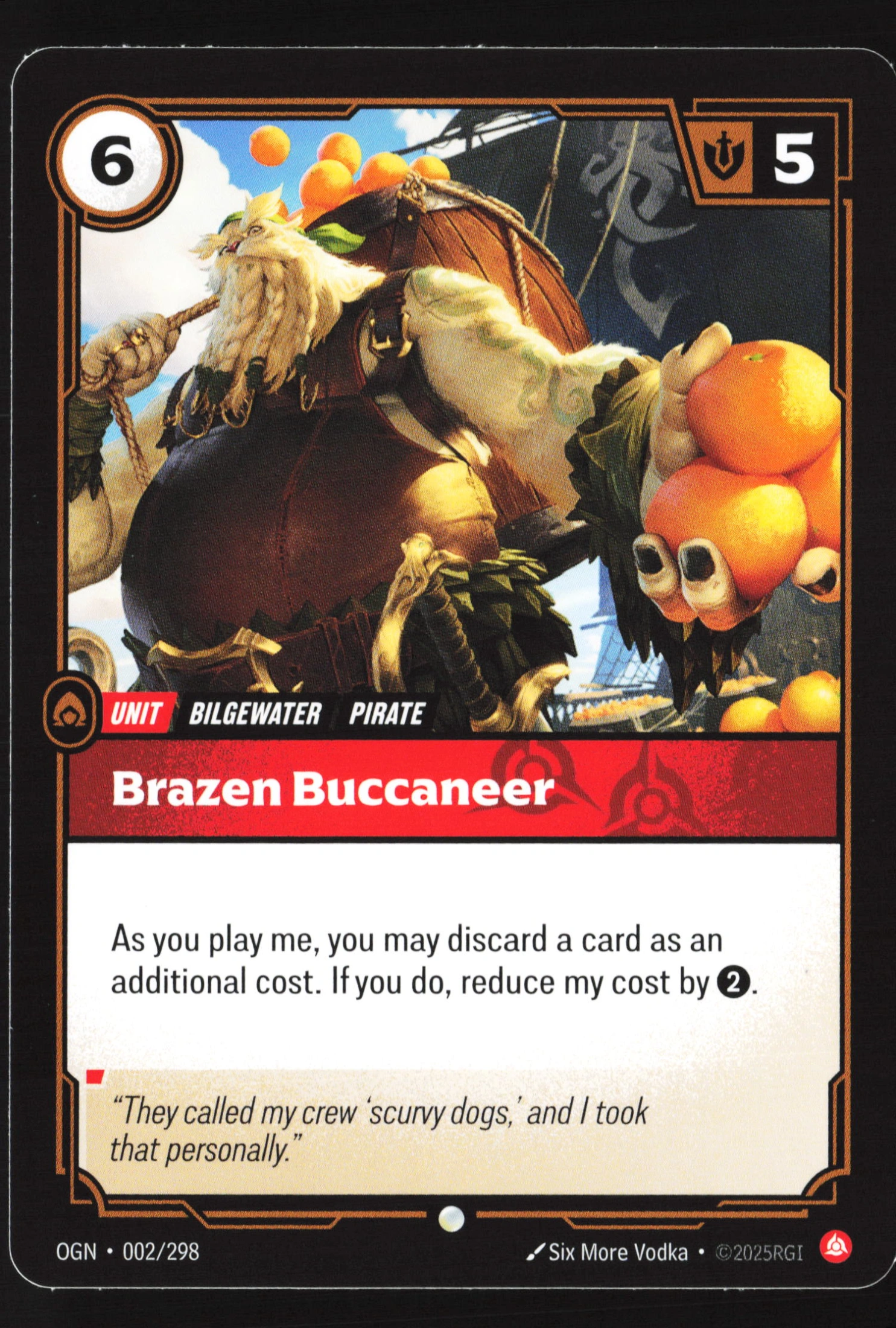 Brazen Buccaneer (OGN 002) — Voorkant