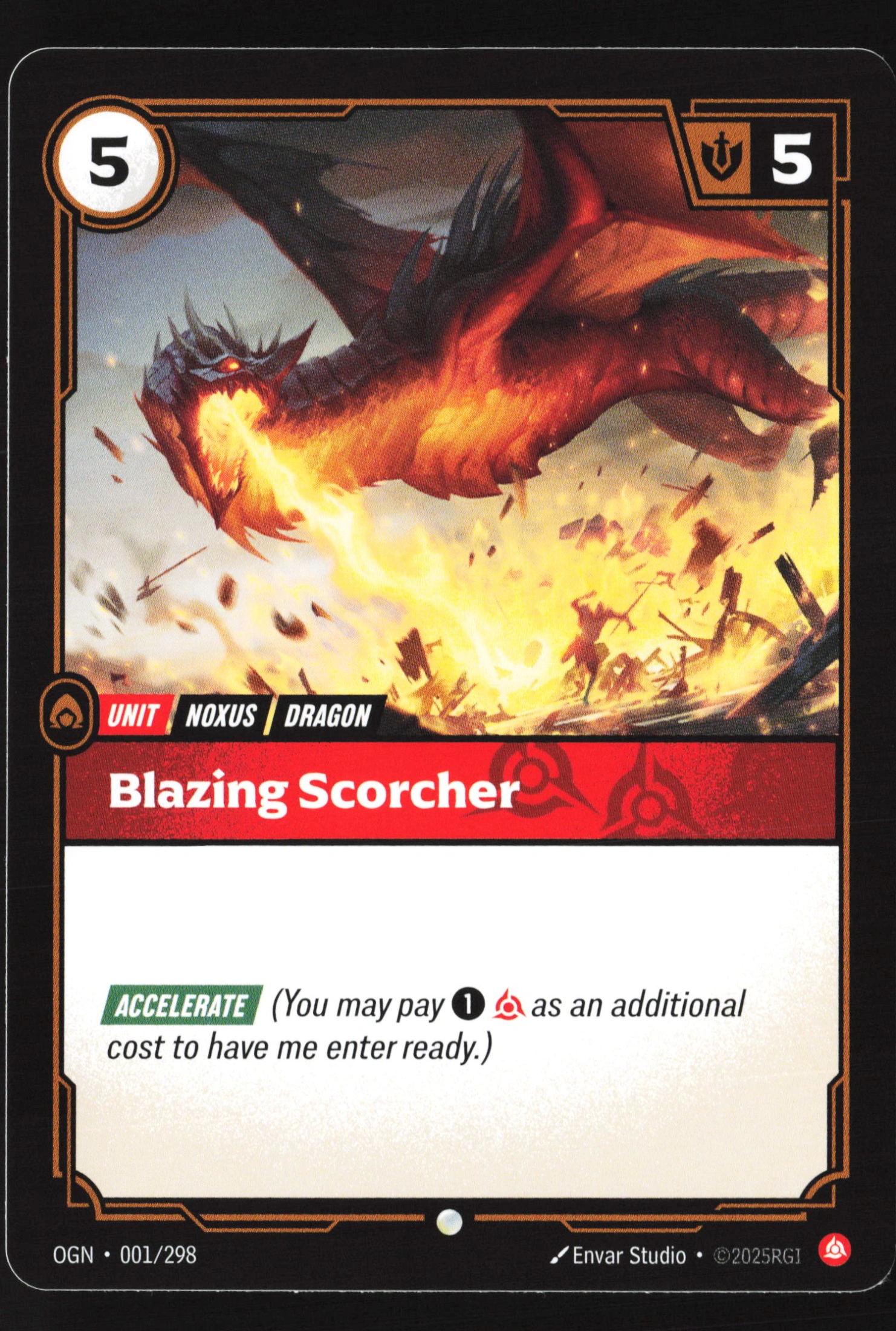 Blazing Scorcher (OGN 001) — Voorkant