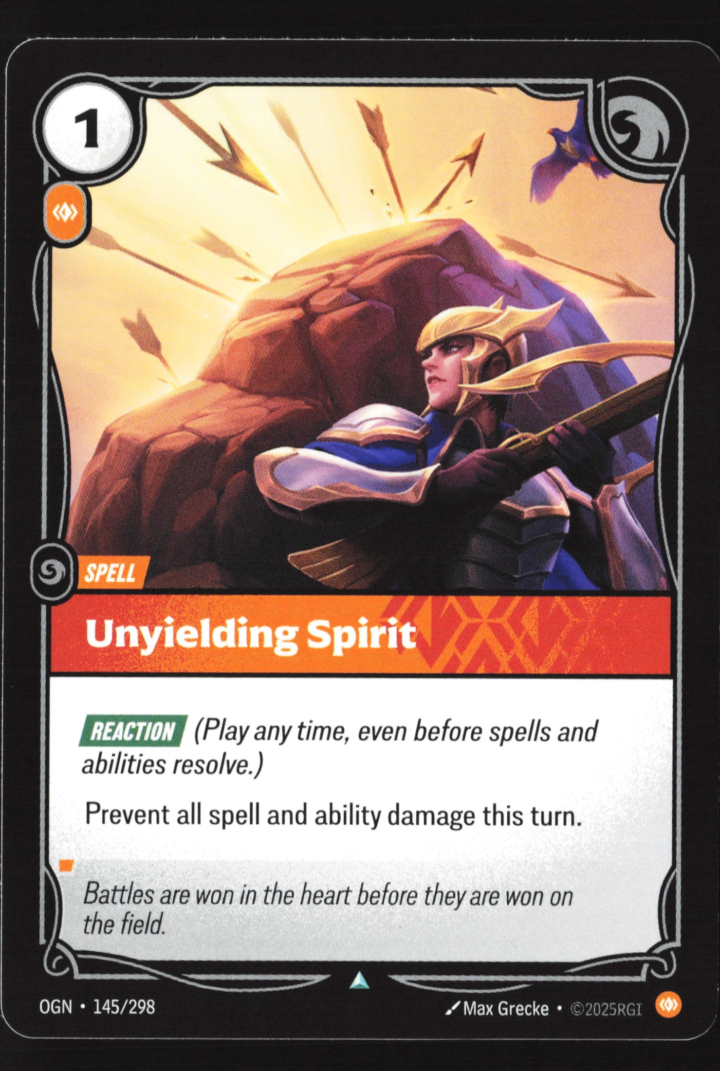 Unyielding Spirit (OGN 145) — Voorkant