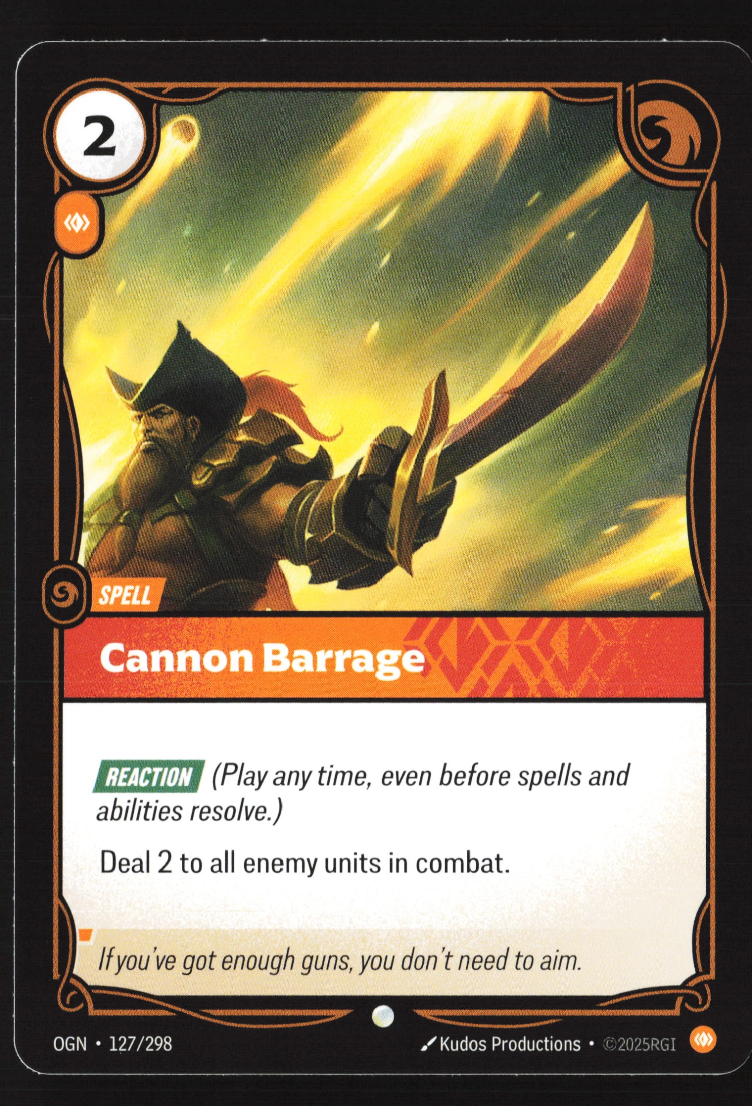 Cannon Barrage (OGN 127) — Voorkant