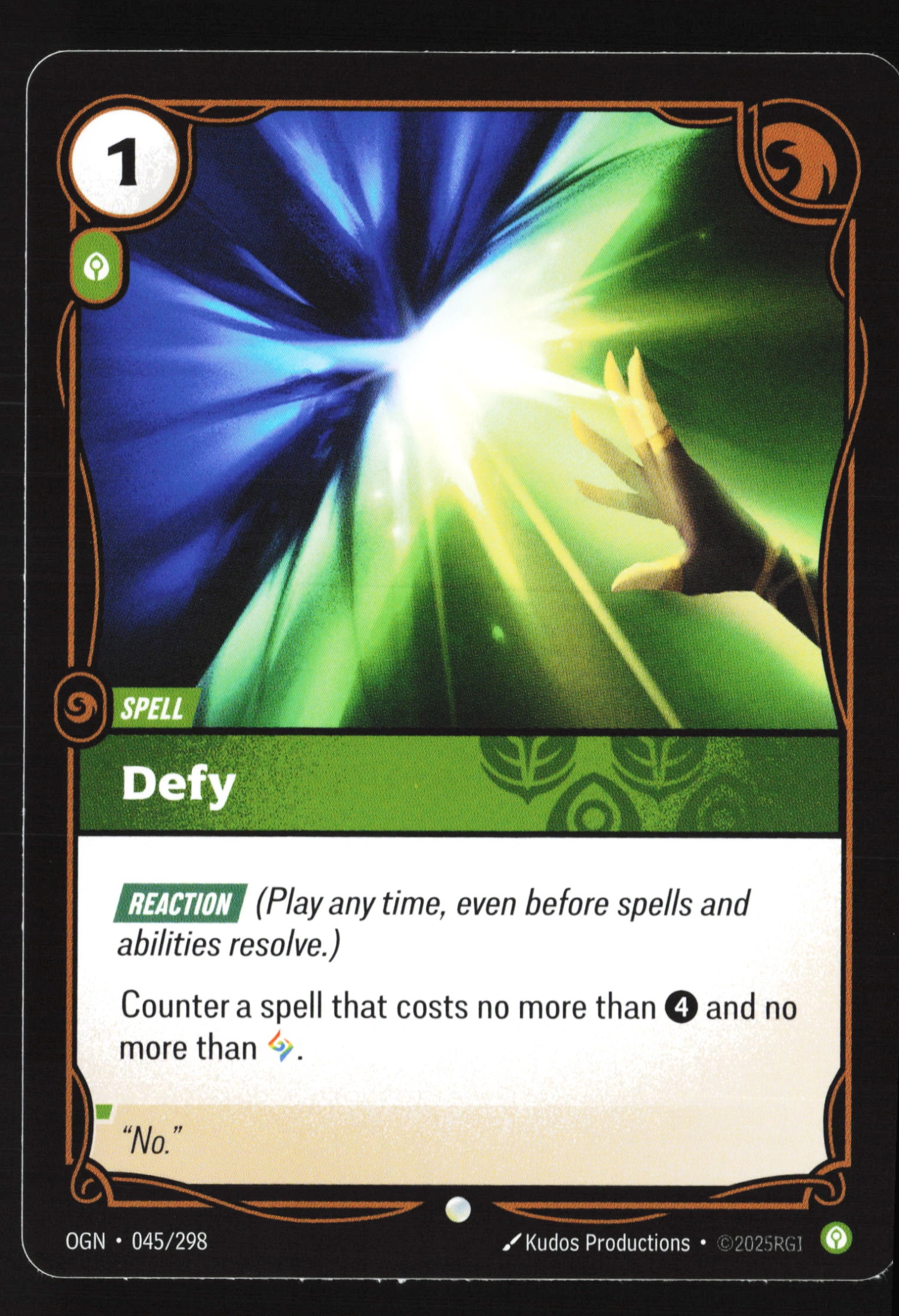Defy (OGN 045) — Voorkant