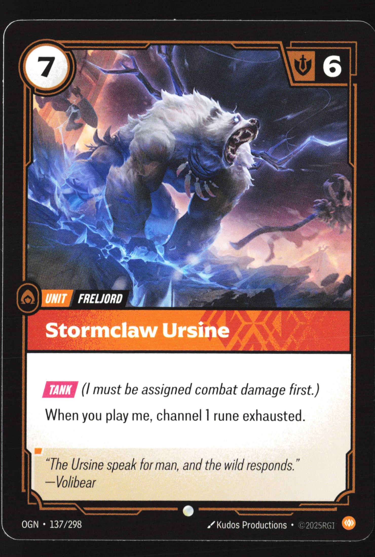 Stormclaw Ursine (OGN 137) — Voorkant