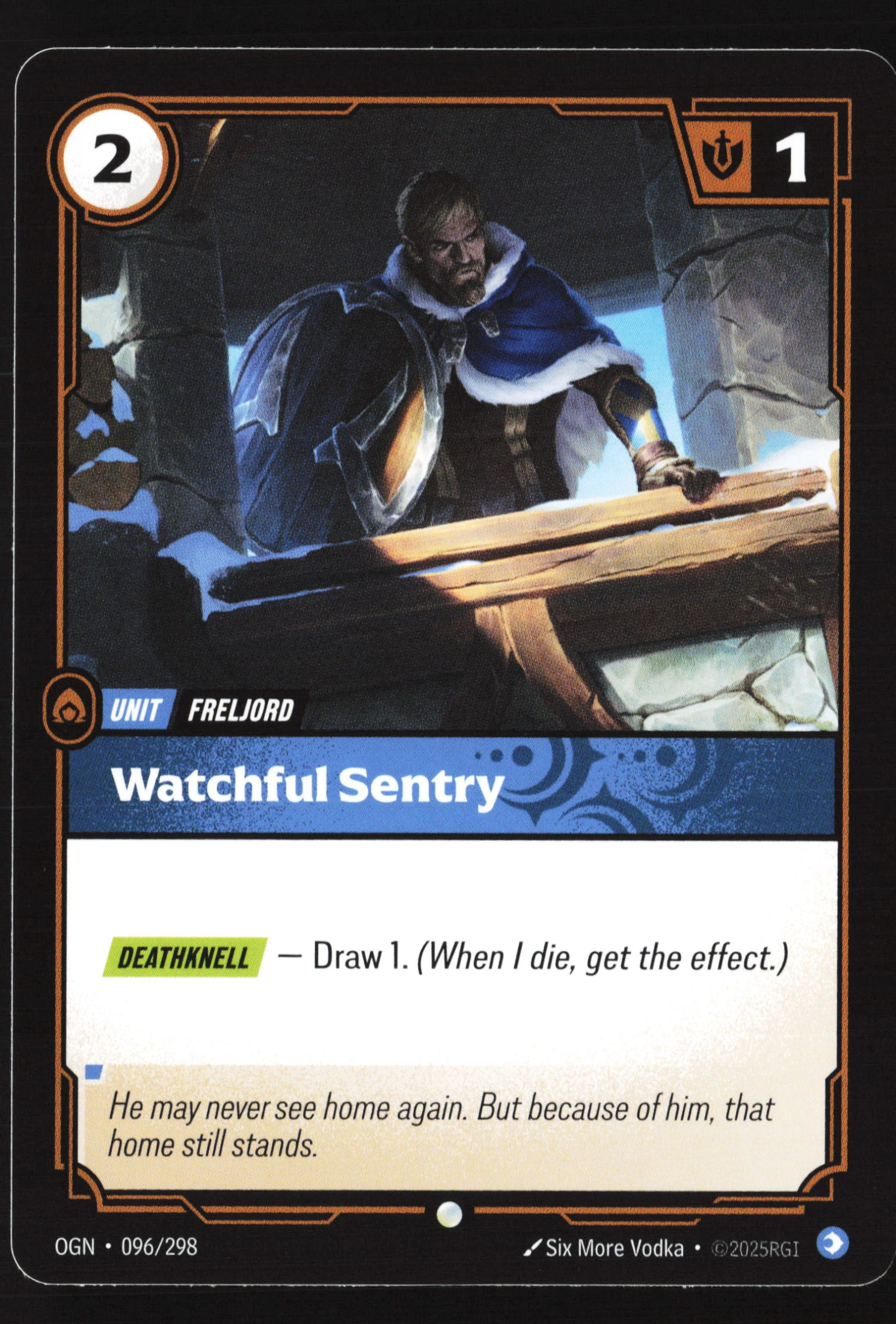 Watchful Sentry (OGN 096) — Voorkant