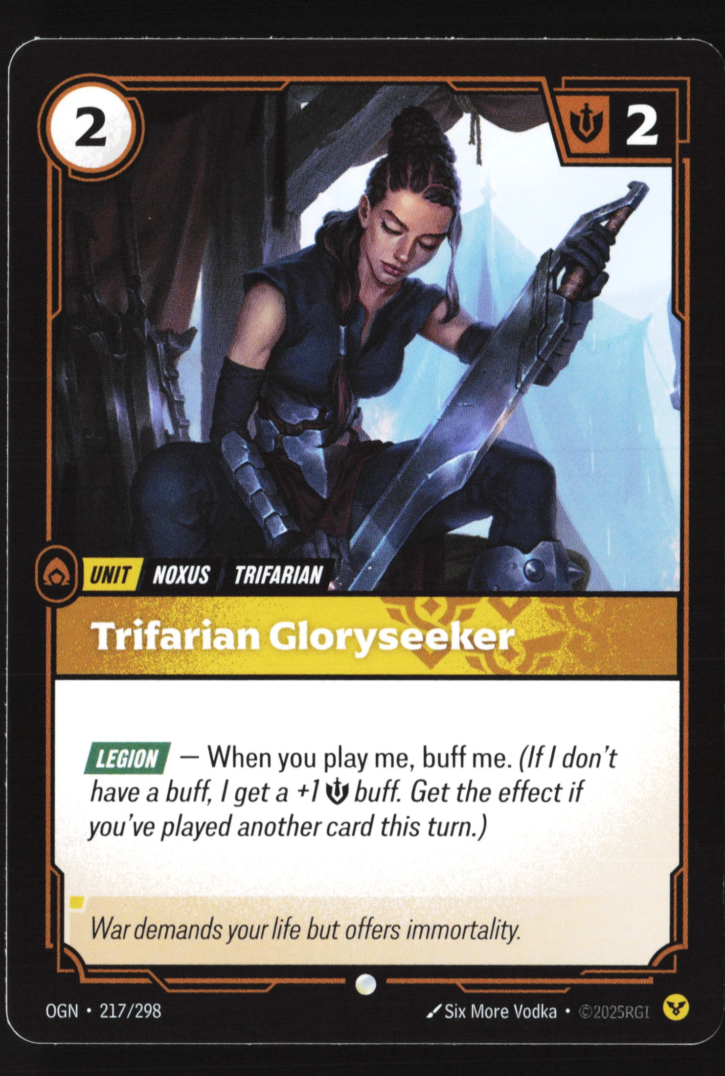 Trifarian Gloryseeker (OGN 217) — Voorkant