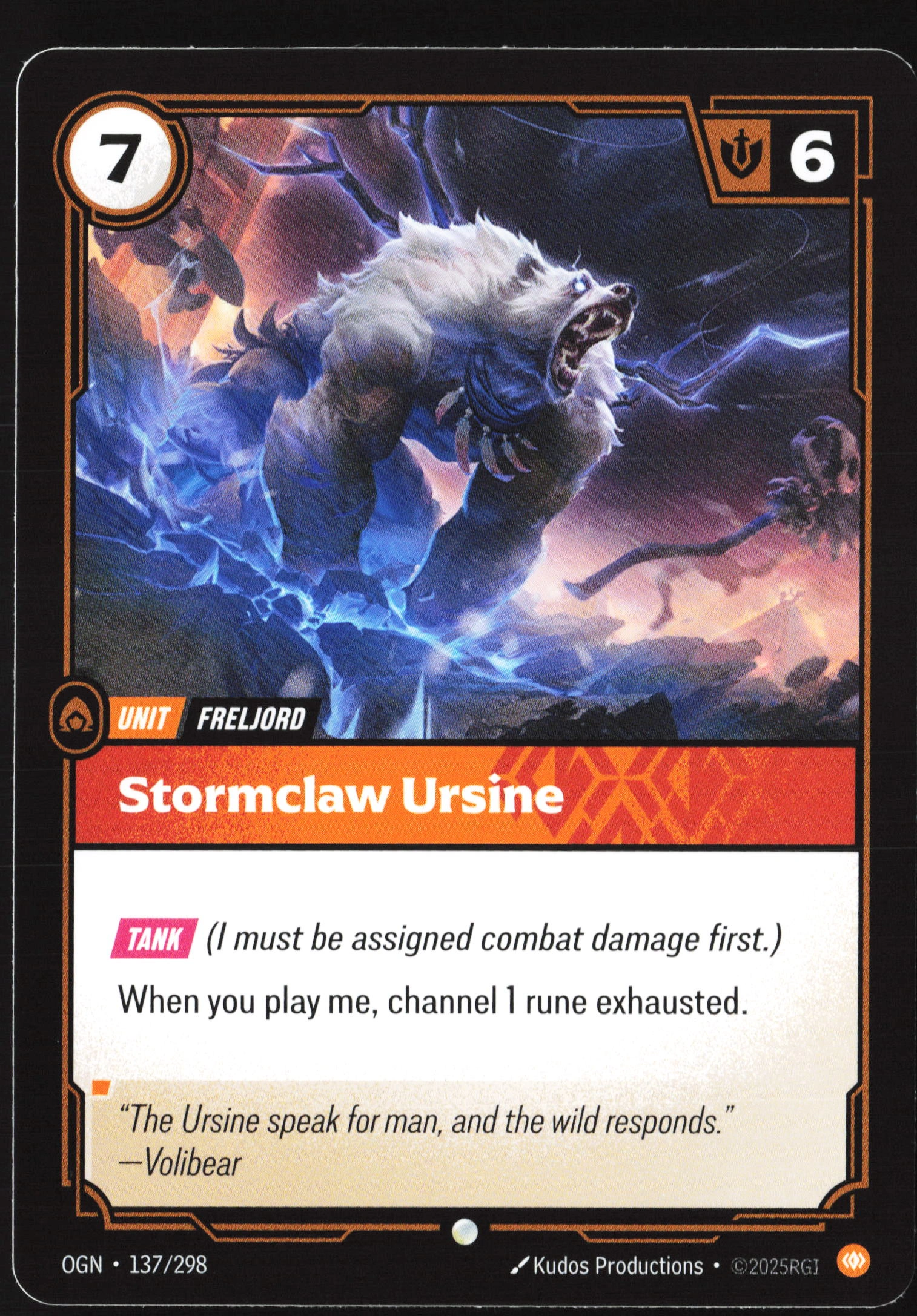 Stormclaw Ursine (OGN 137) — Voorkant