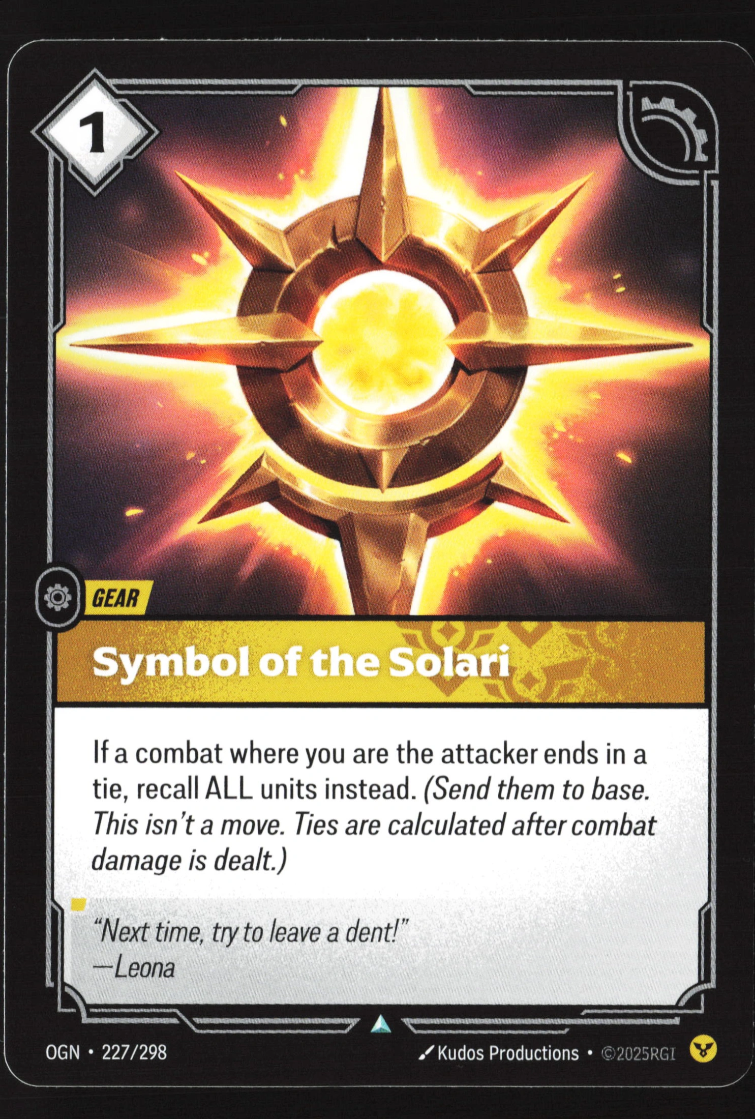 Symbol Of The Solari (OGN 227) — Voorkant