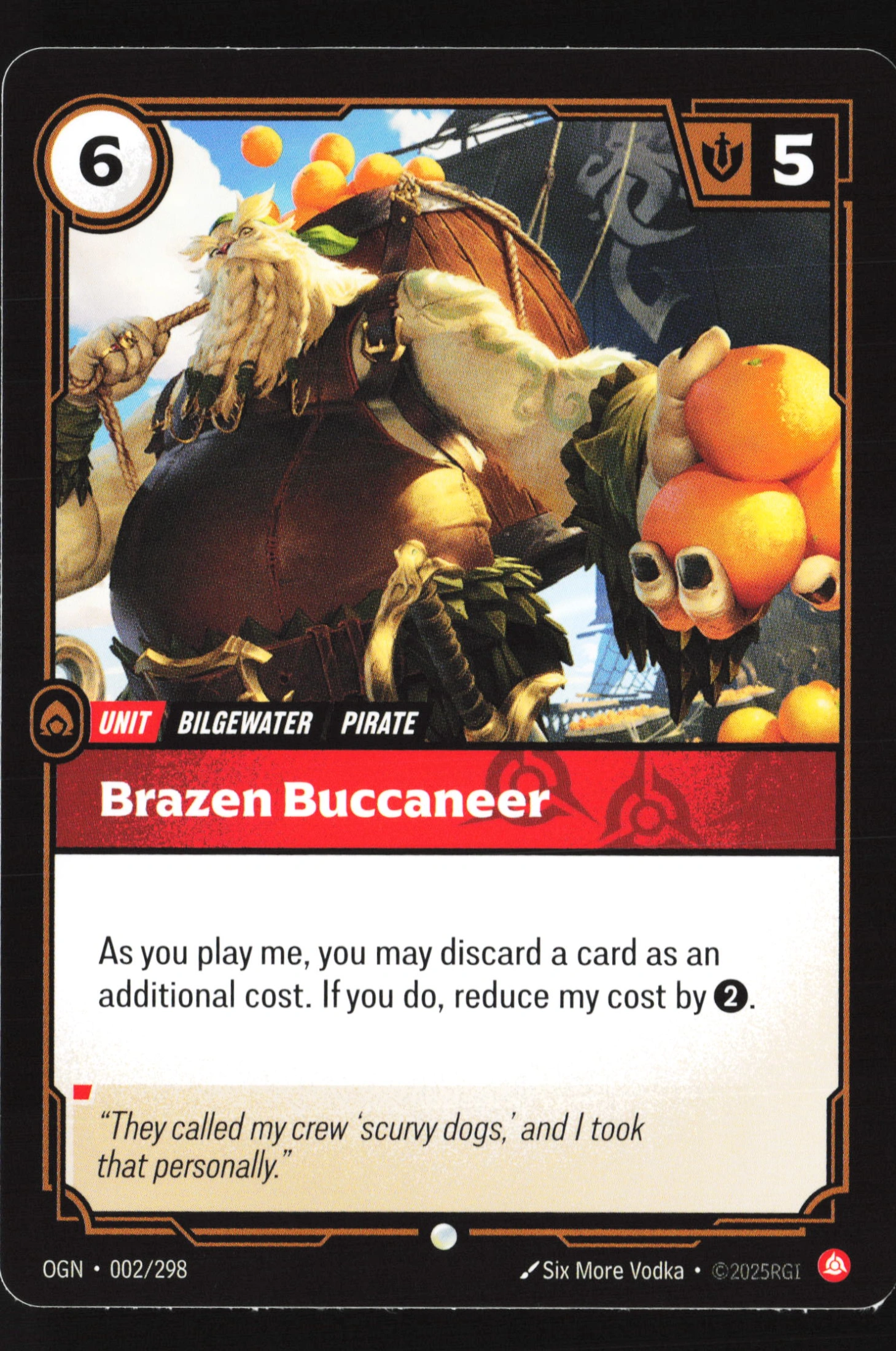 Brazen Buccaneer (OGN 002) — Voorkant