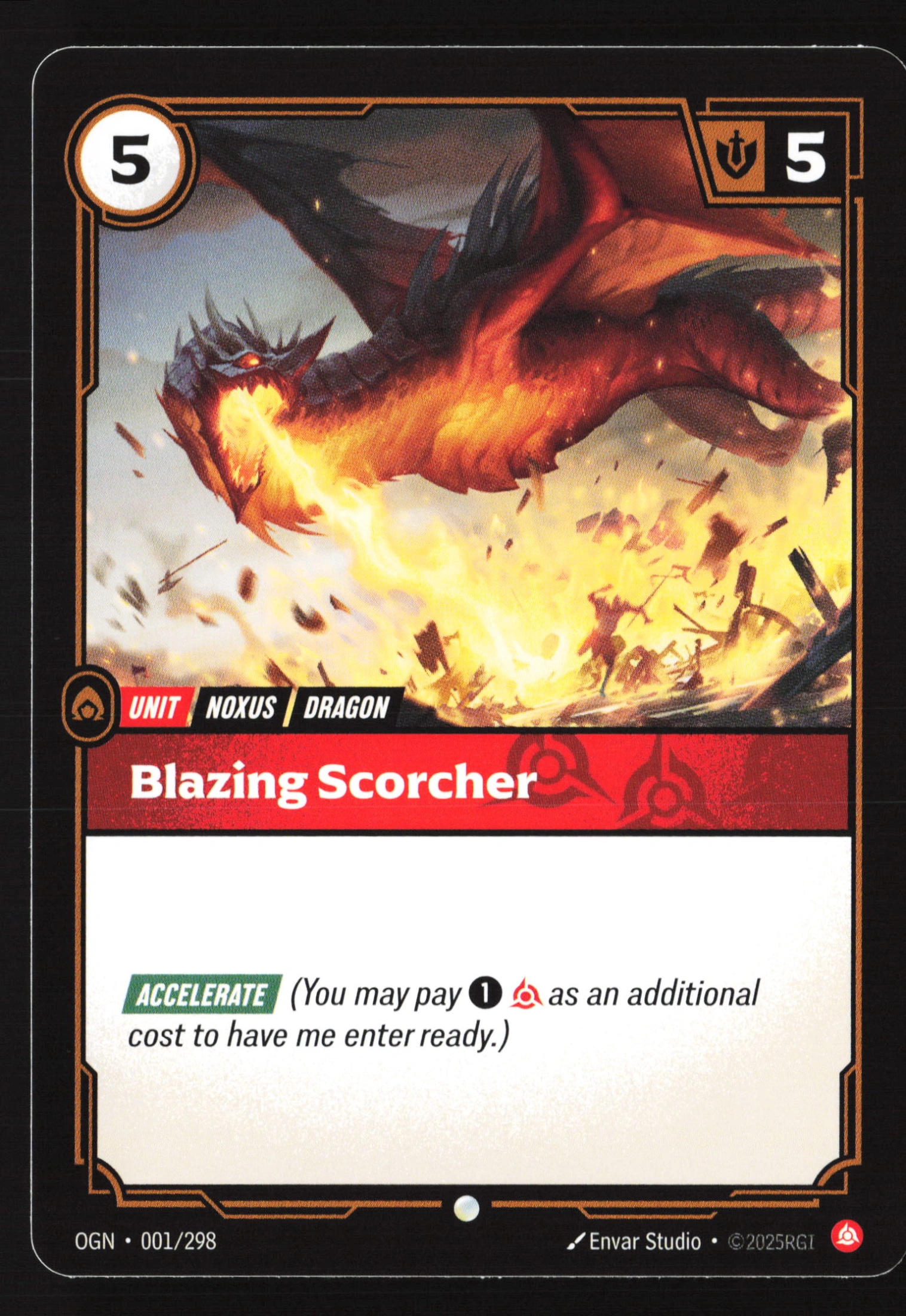 Blazing Scorcher (OGN 001) — Voorkant