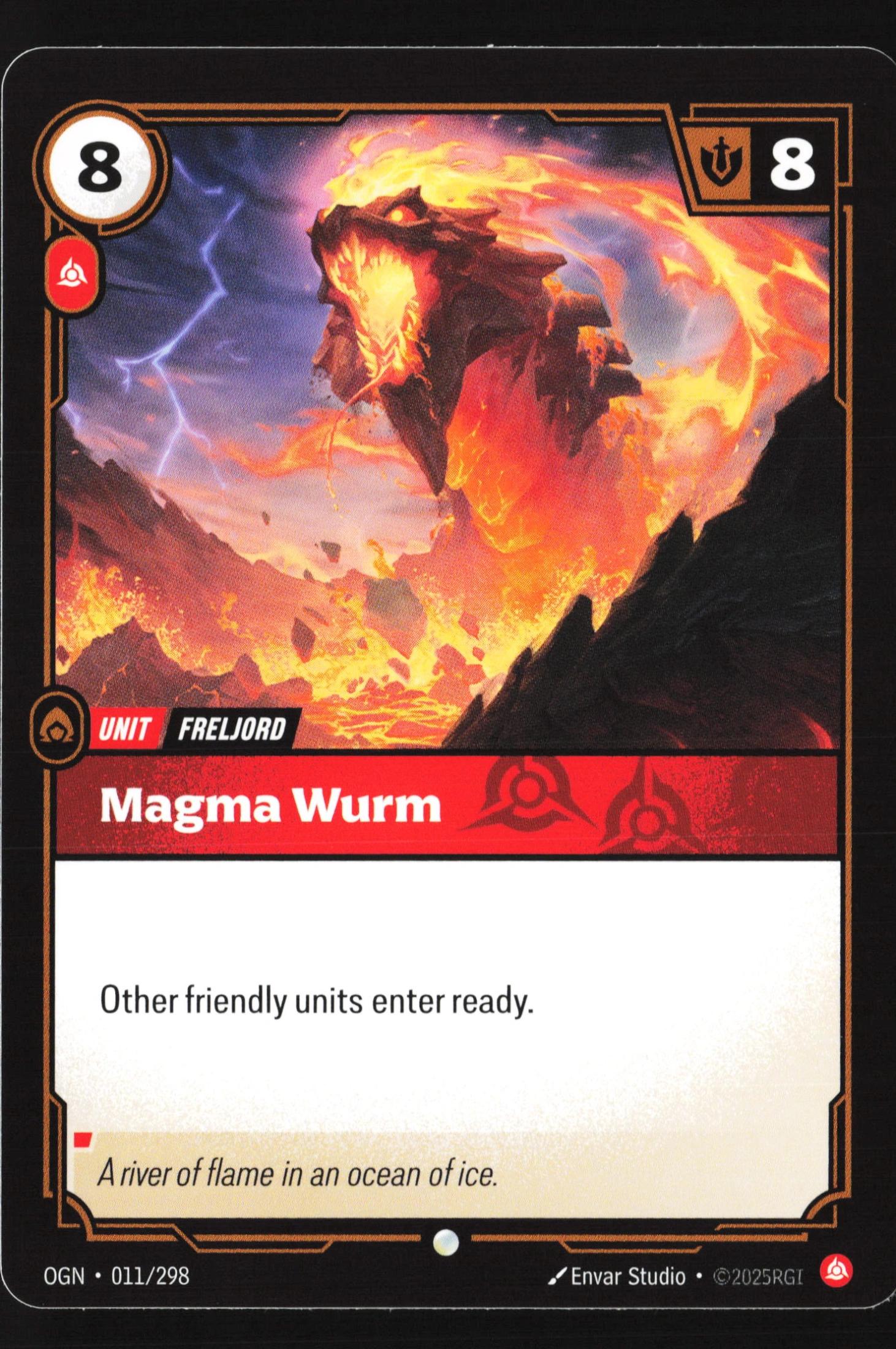 Magma Wurm (OGN 011) — Voorkant