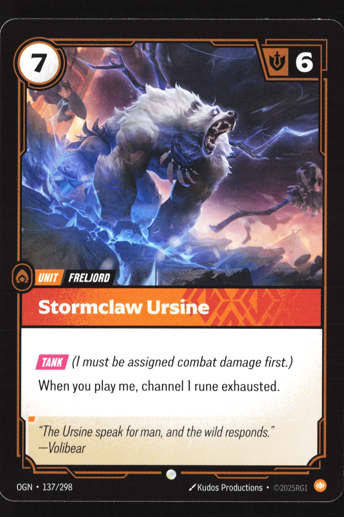 Stormclaw Ursine (OGN 137) — Voorkant