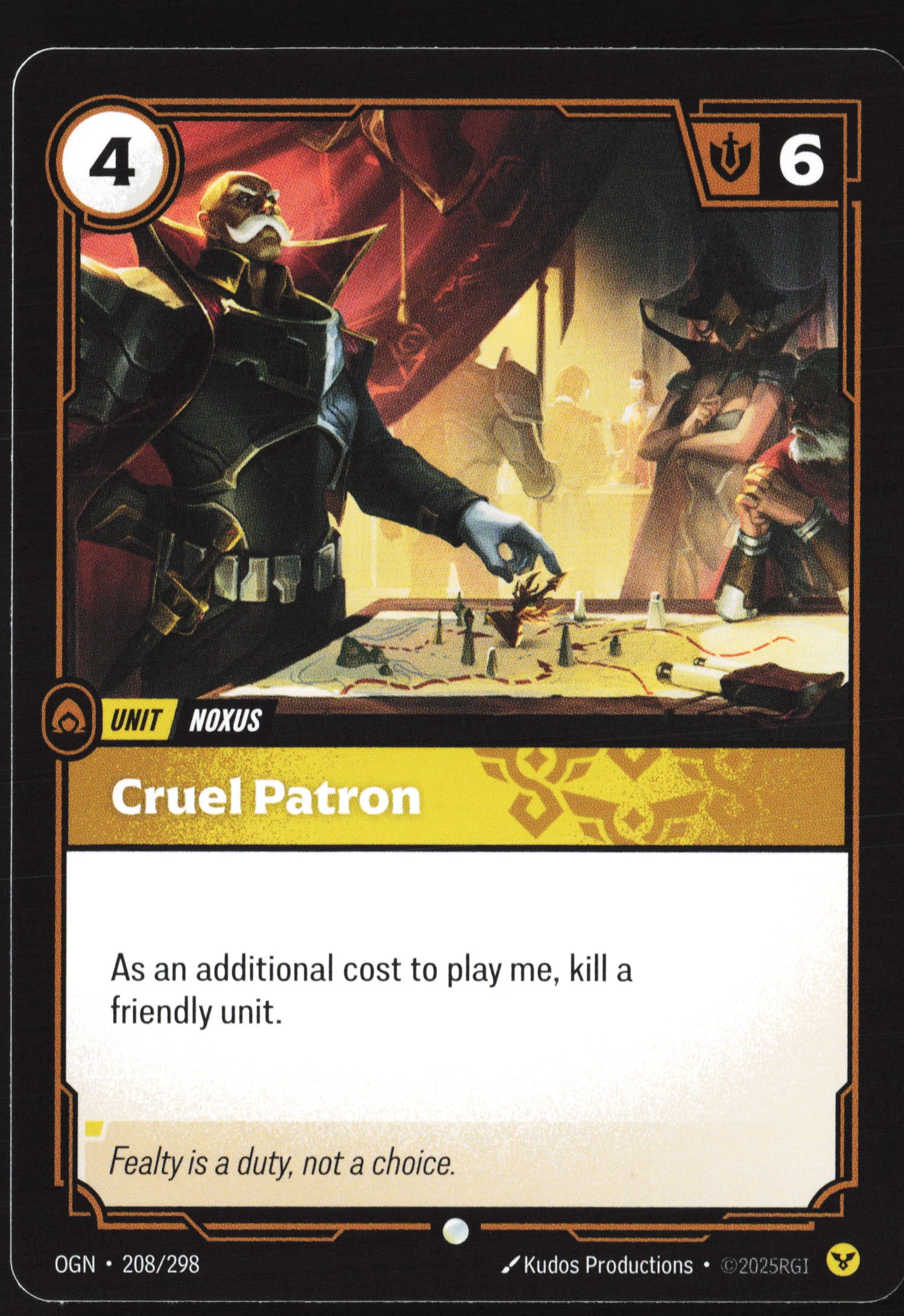 Cruel Patron (OGN 208) — Voorkant
