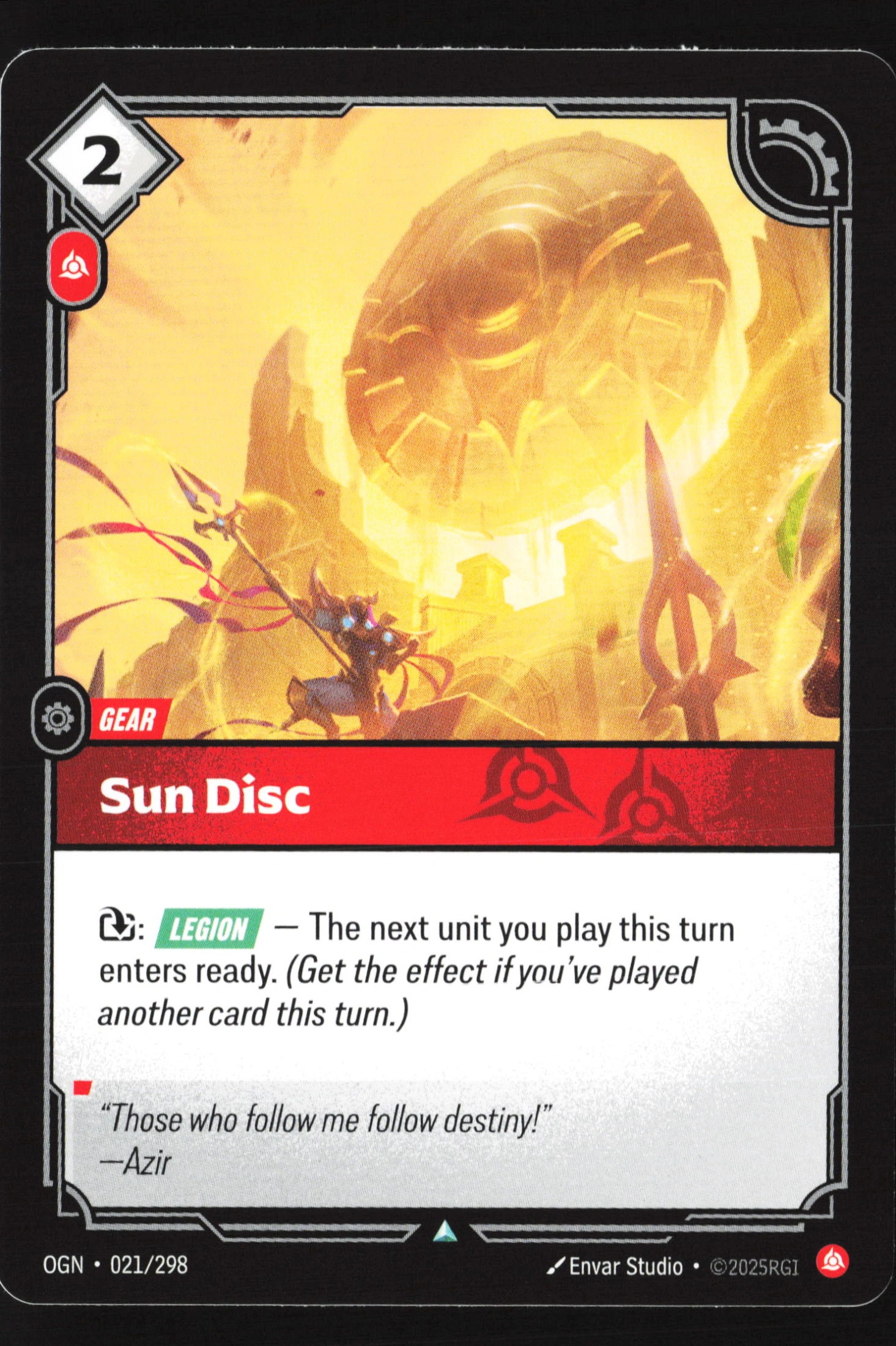 Sun Disc (OGN 021) — Voorkant