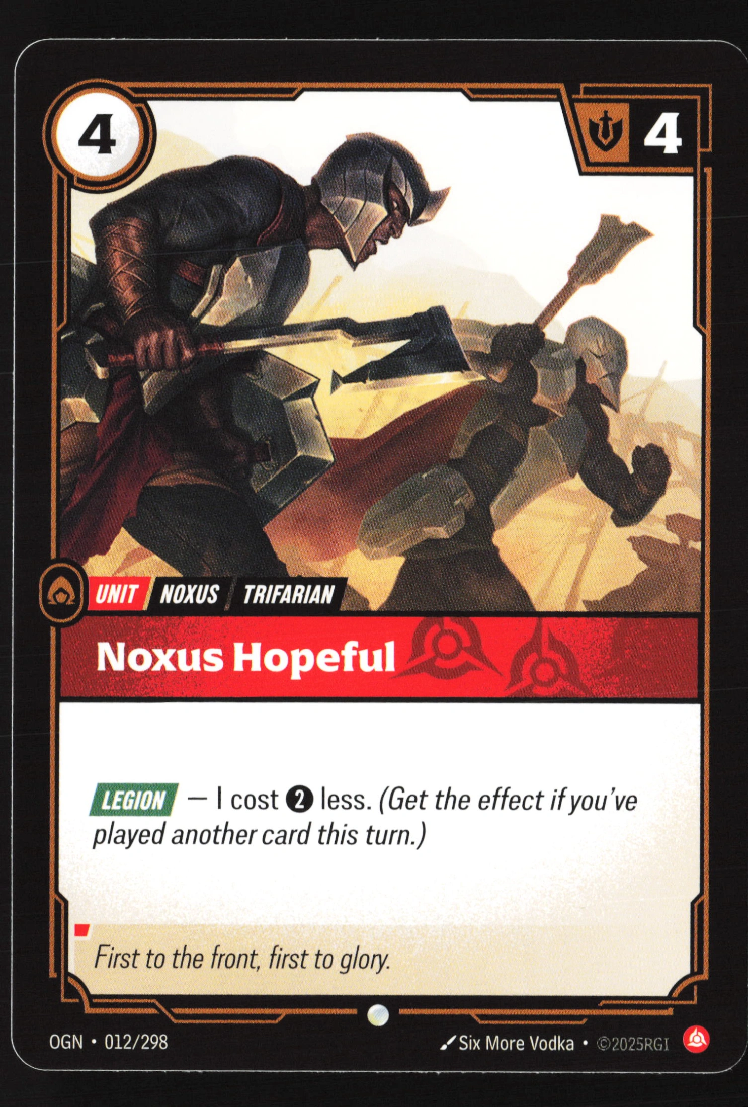 Noxus Hopeful (OGN 012) — Voorkant