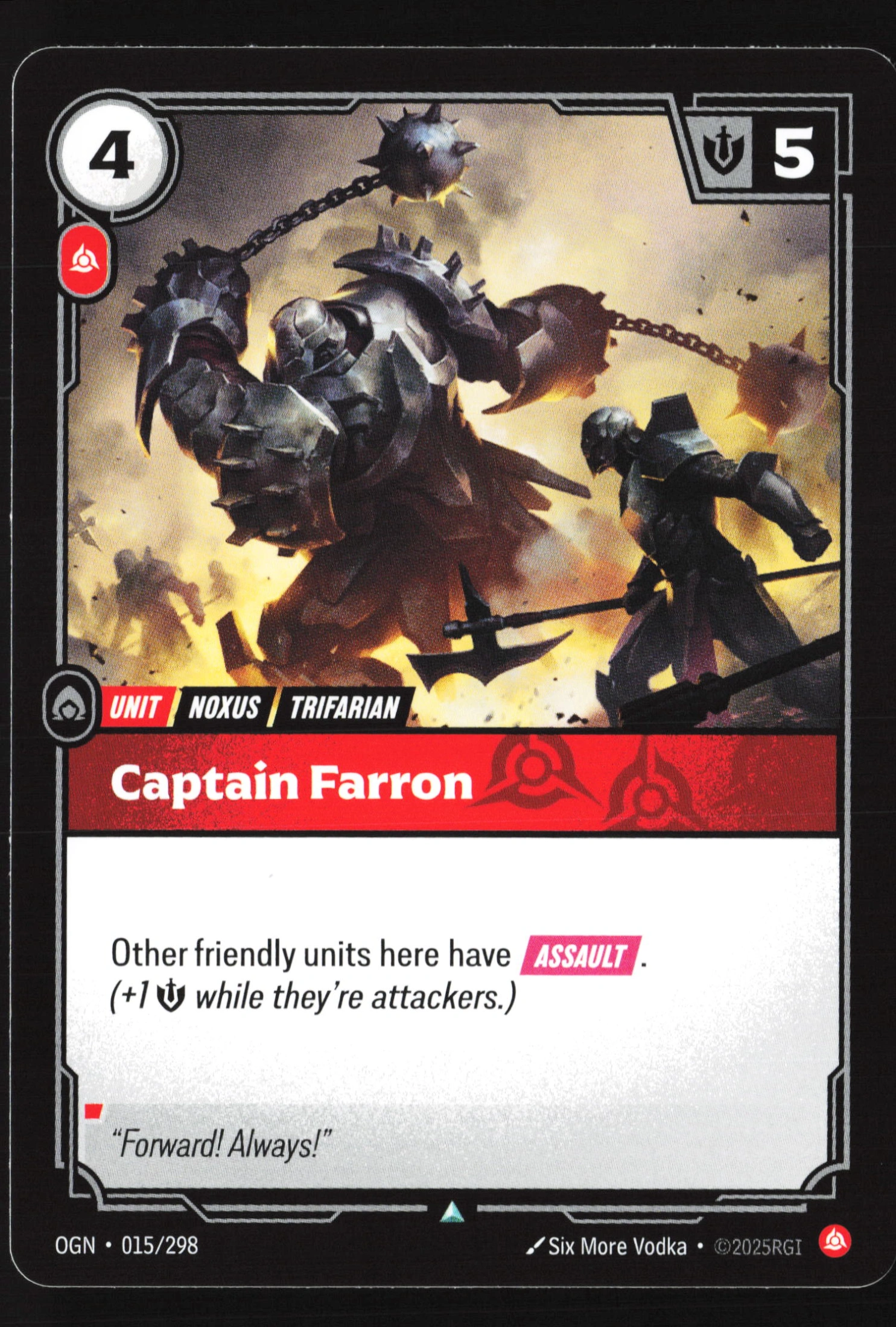 Captain Farron (OGN 015) — Voorkant