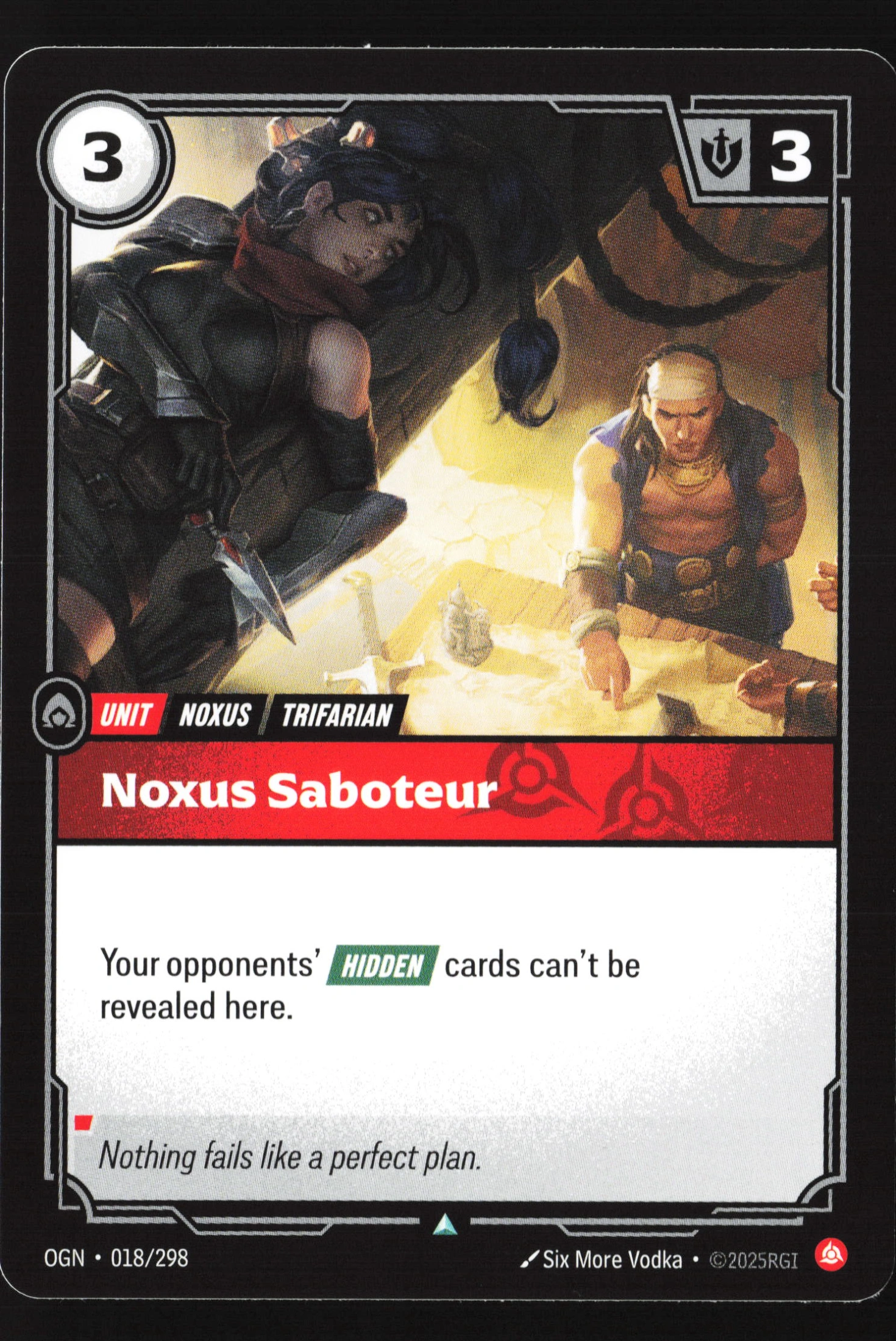 Noxus Saboteur (OGN 018) — Voorkant