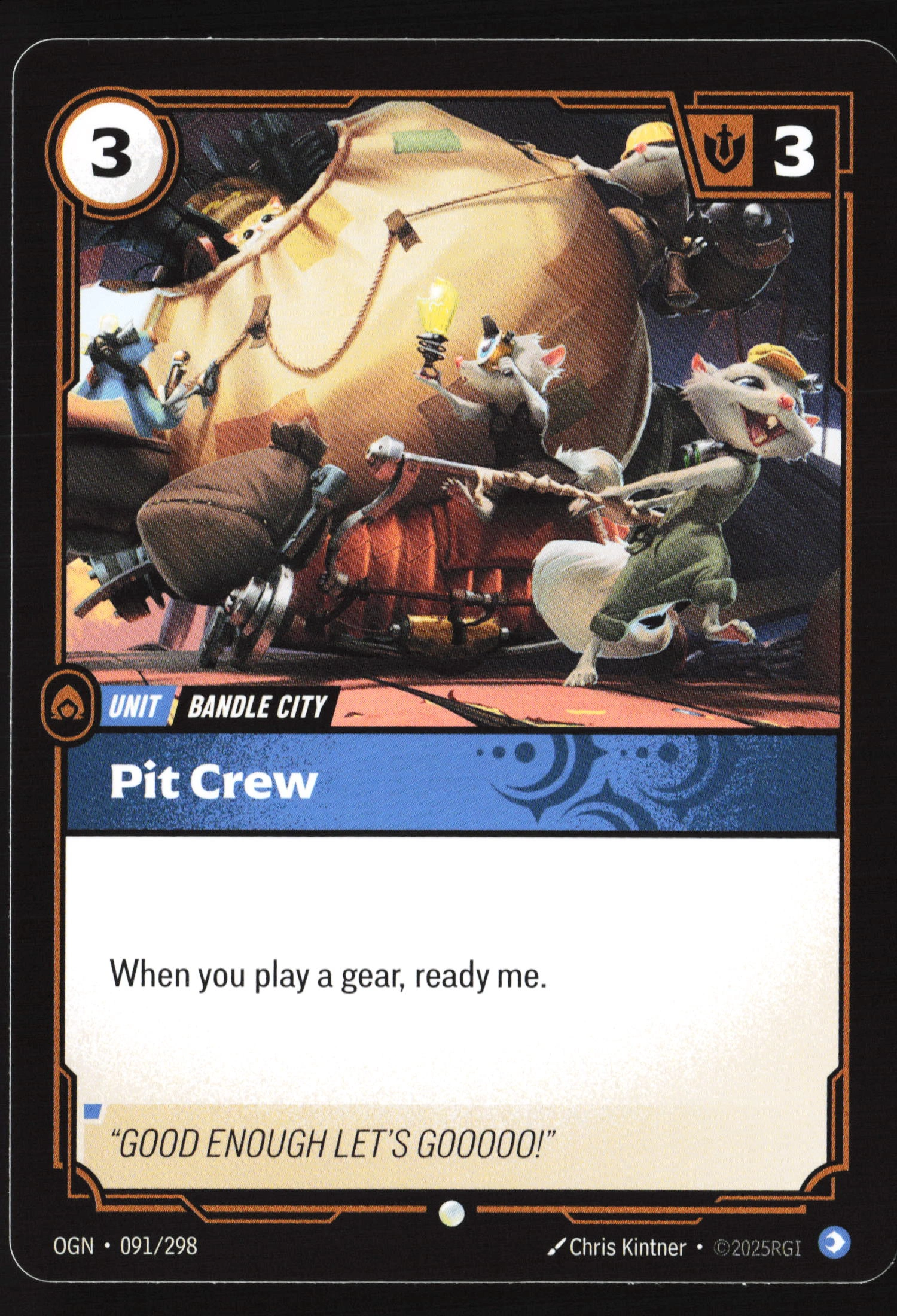 Pit Crew (OGN 091) — Voorkant