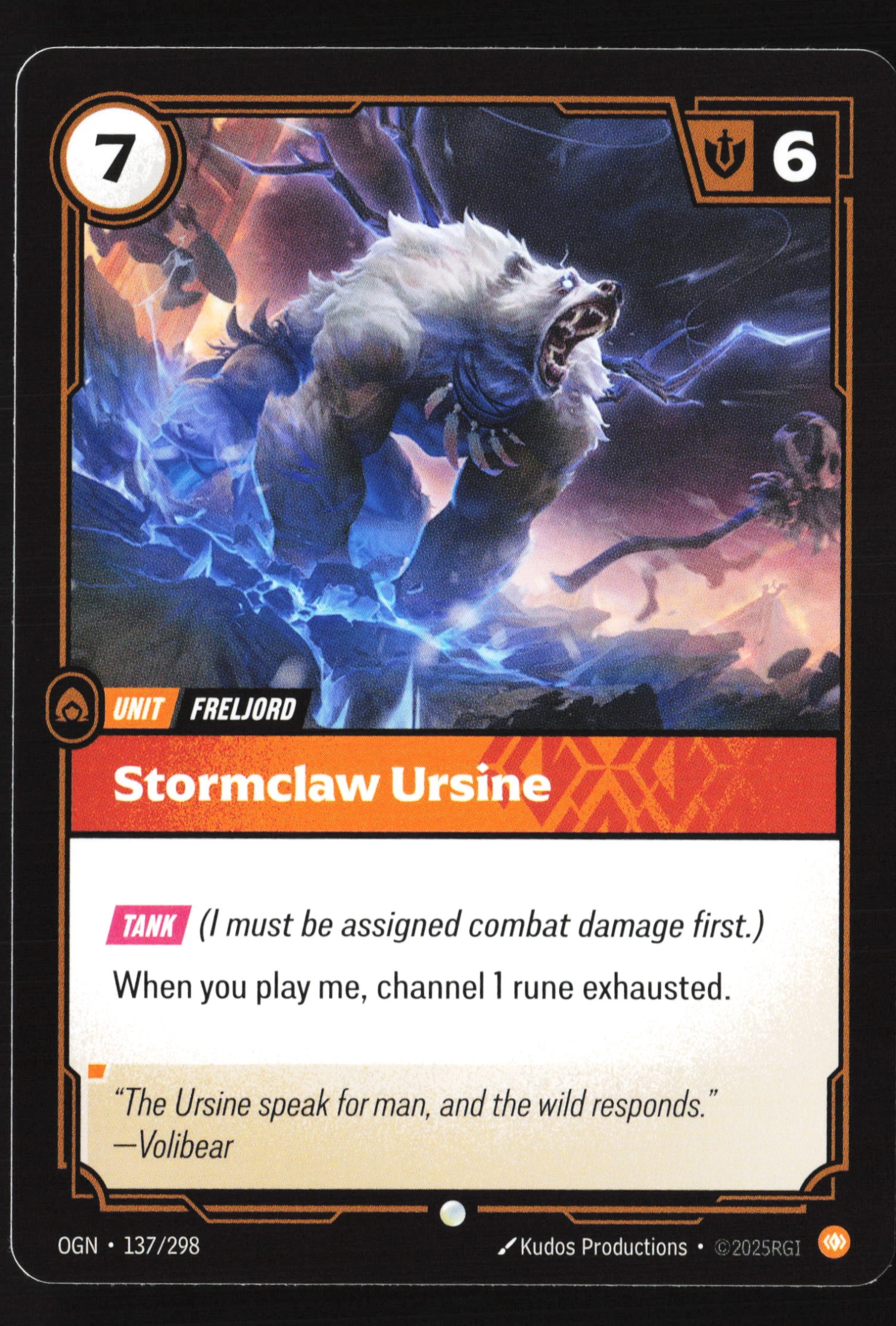 Stormclaw Ursine (OGN 137) — Voorkant