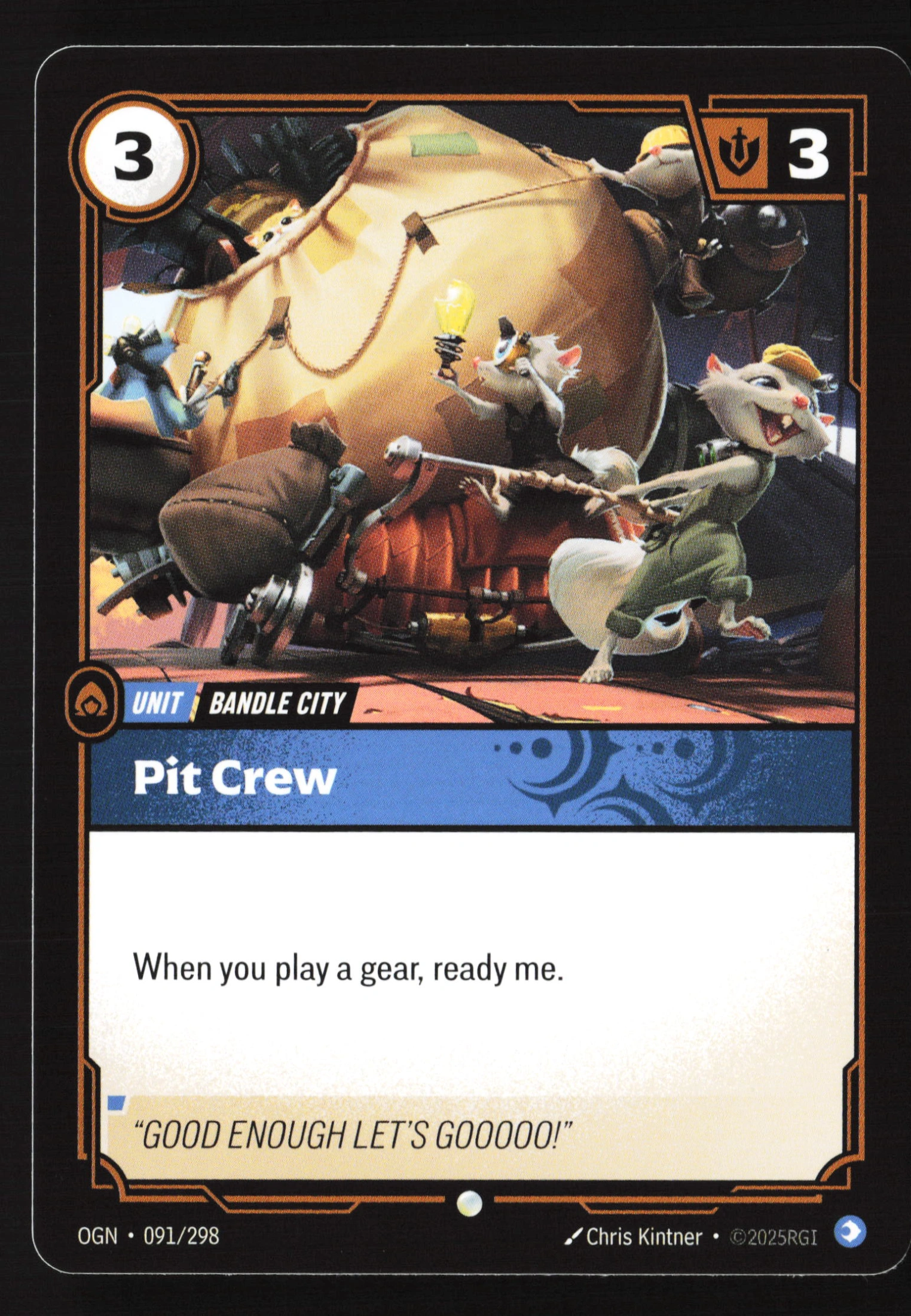 Pit Crew (OGN 091) — Voorkant