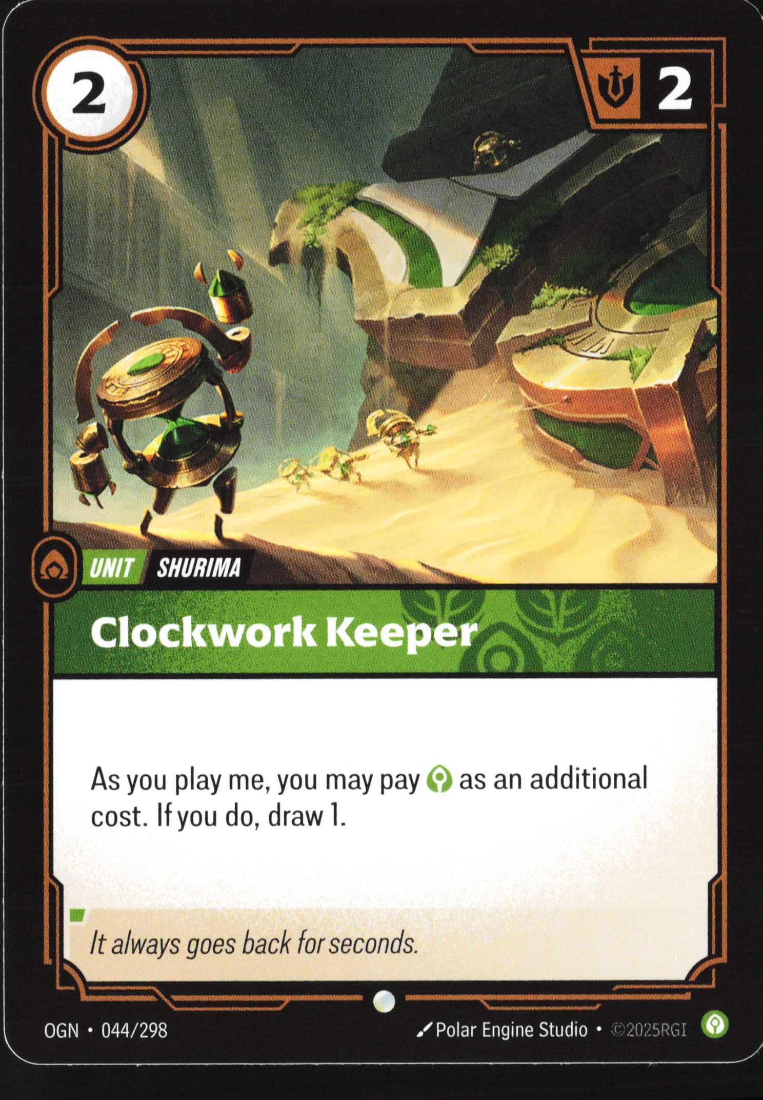 Clockwork Keeper (OGN 044) — Voorkant