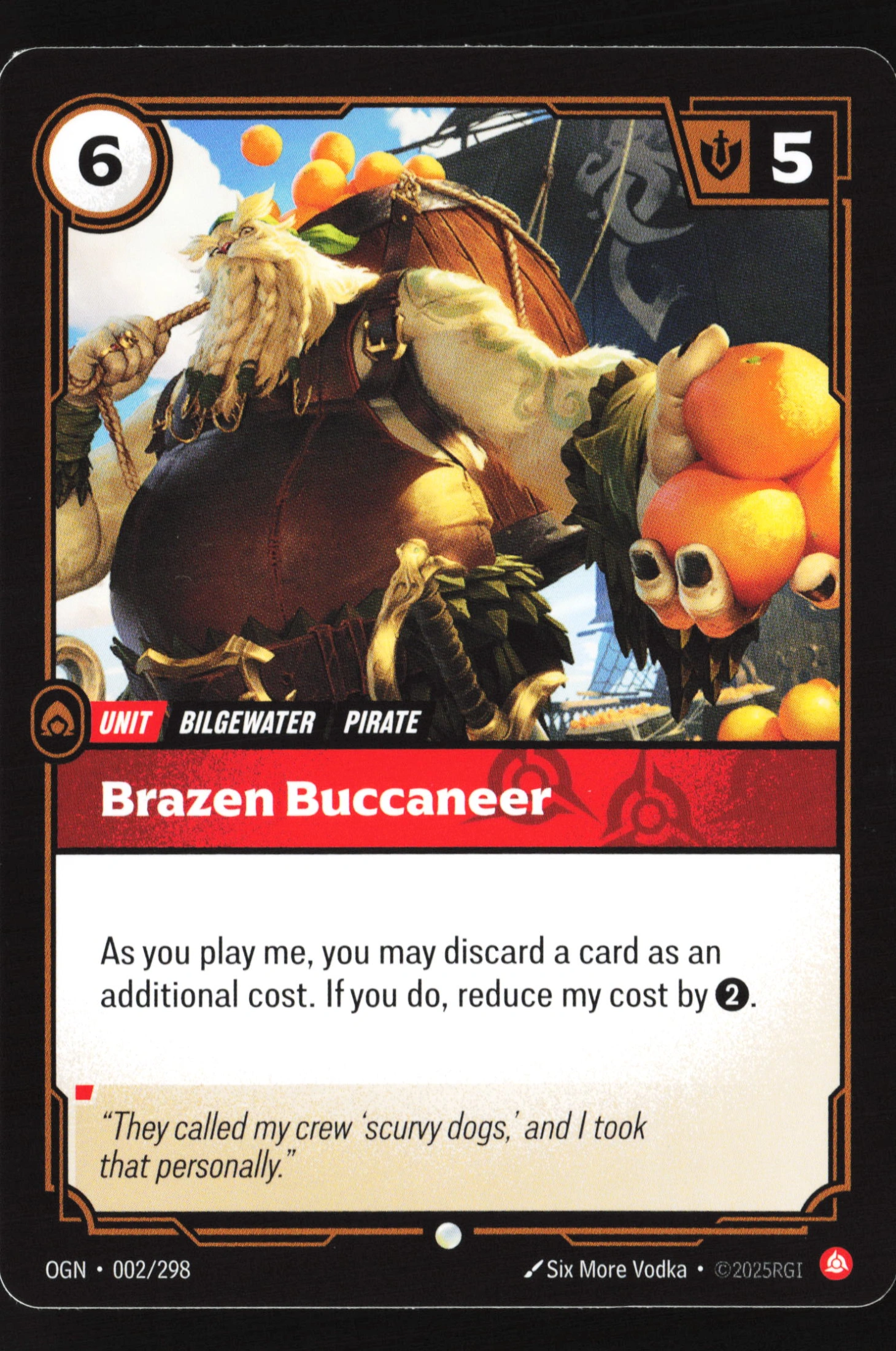 Brazen Buccaneer (OGN 002) — Voorkant
