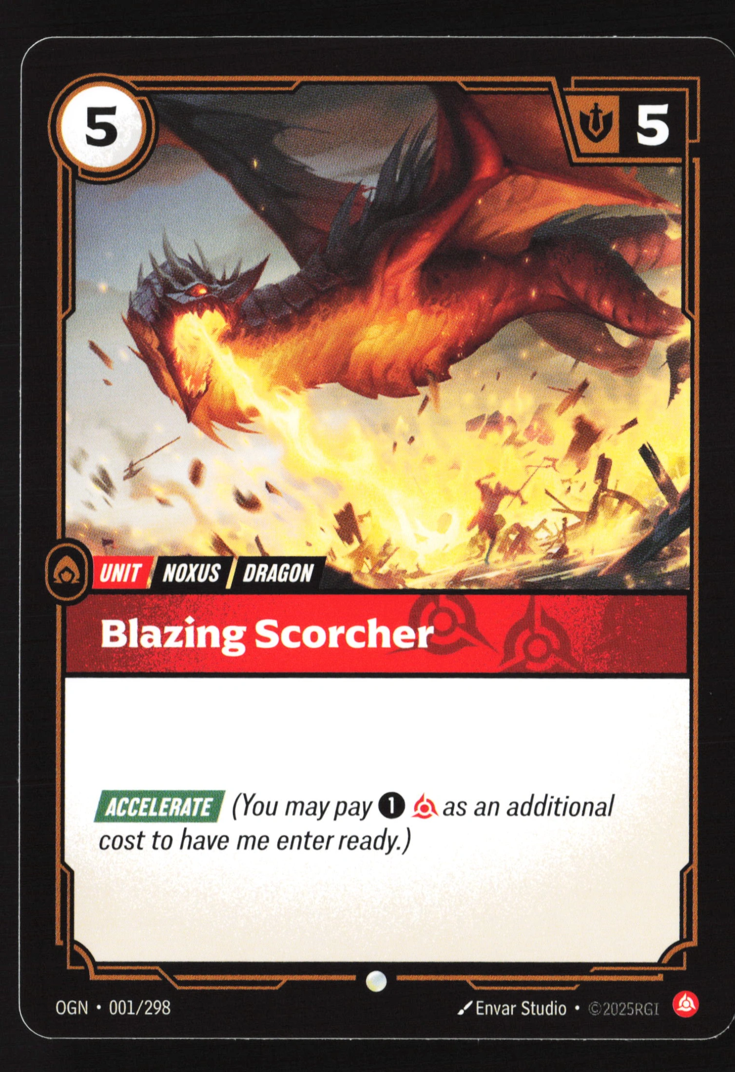 Blazing Scorcher (OGN 001) — Voorkant