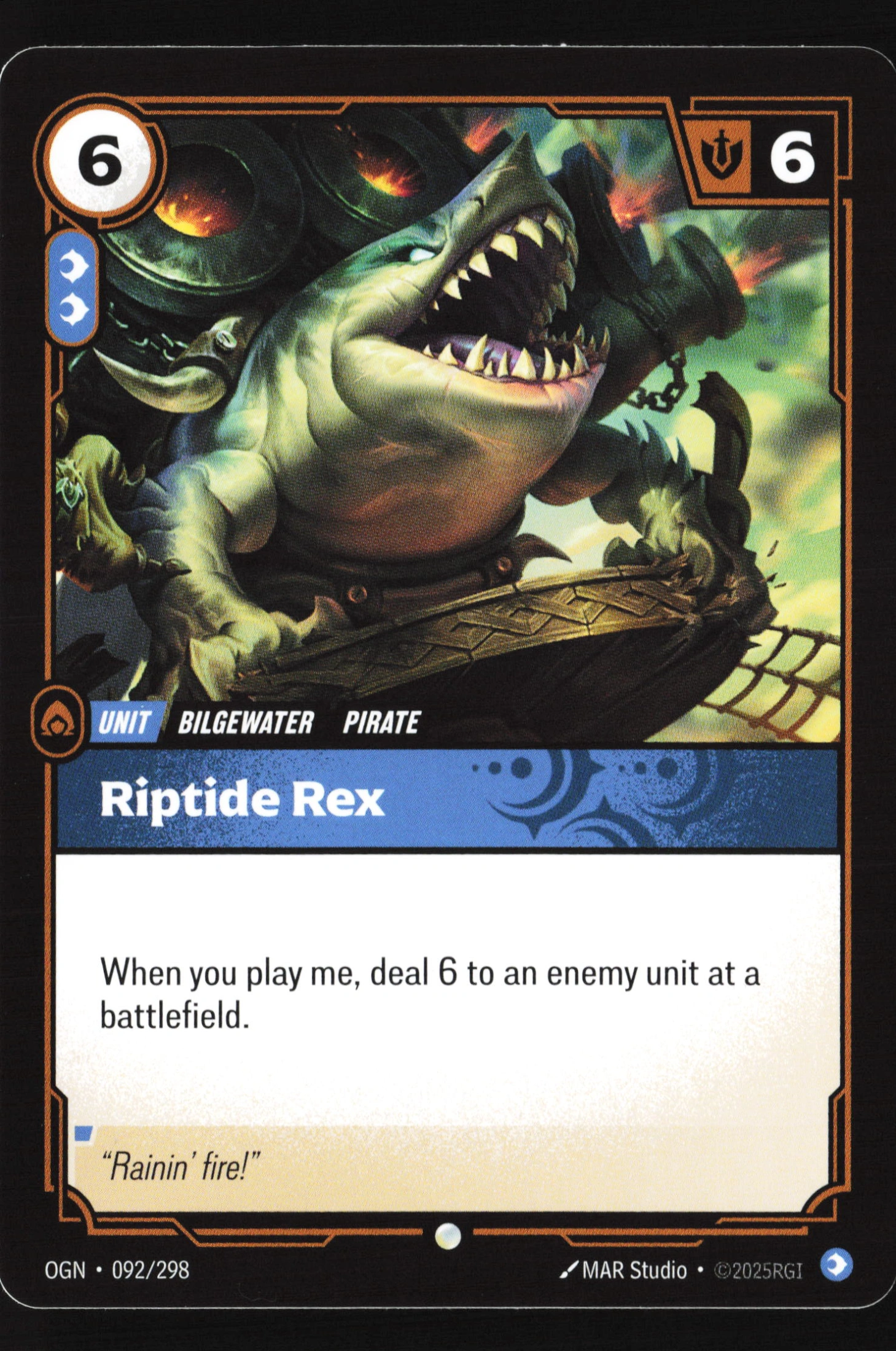 Riptide Rex (OGN 092) — Voorkant