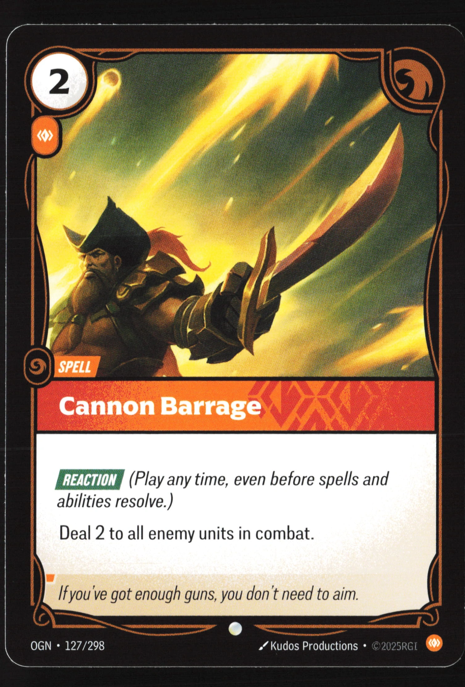 Cannon Barrage (OGN 127) — Voorkant